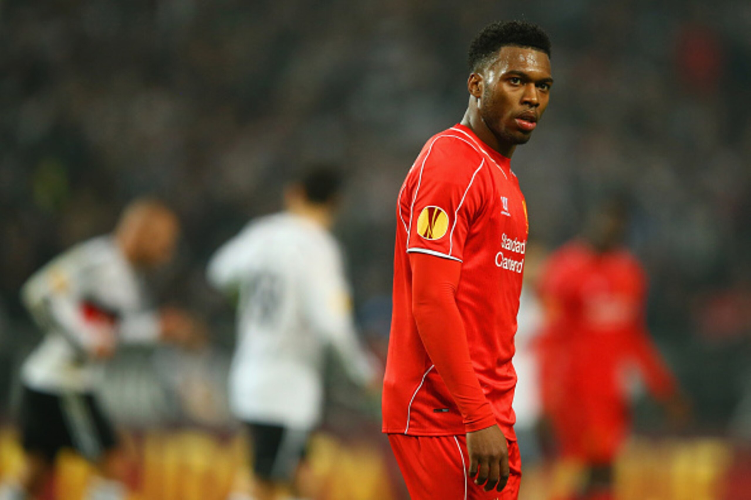 ISTANBUL, TURKEY - FEBRUARY 26: Daniel Sturridge of Liverpool looks thoughtful during the UEFA Europa League Round of 32 second leg match between Besiktas JK and Liverpool FC on February 26, 2015 in Istanbul, Turkey. (Photo by Richard Heathcote/Getty Im ISTANBUL, TURKEY - FEBRUARY 26: Daniel Sturridge of Liverpool looks thoughtful during the UEFA Europa League Round of 32 second leg match between Besiktas JK and Liverpool FC on February 26, 2015 in Istanbul, Turkey. (Photo by Richard Heathcote/Getty Im