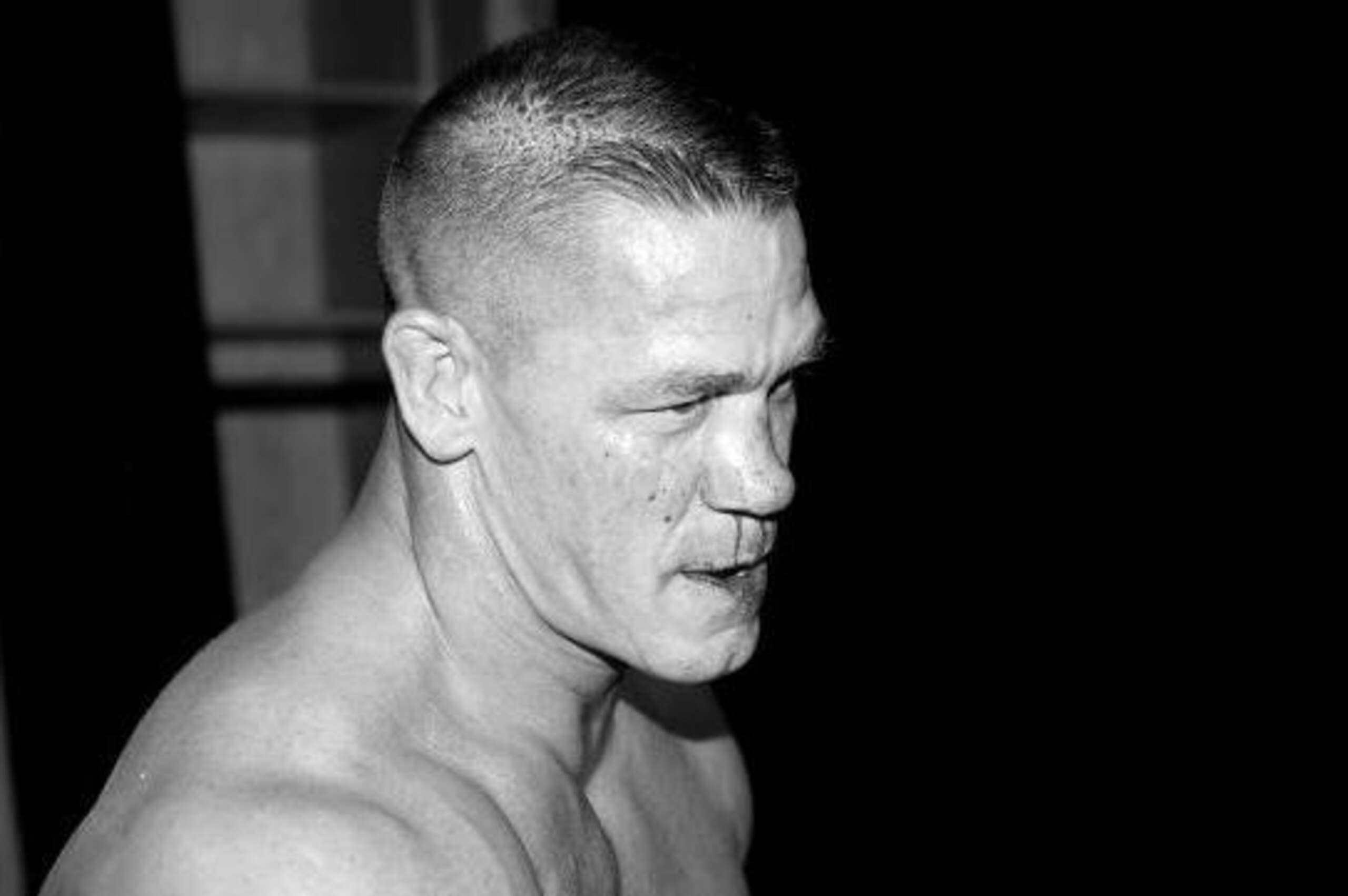 John Cena after breaking his nose against Seth Rollins.
