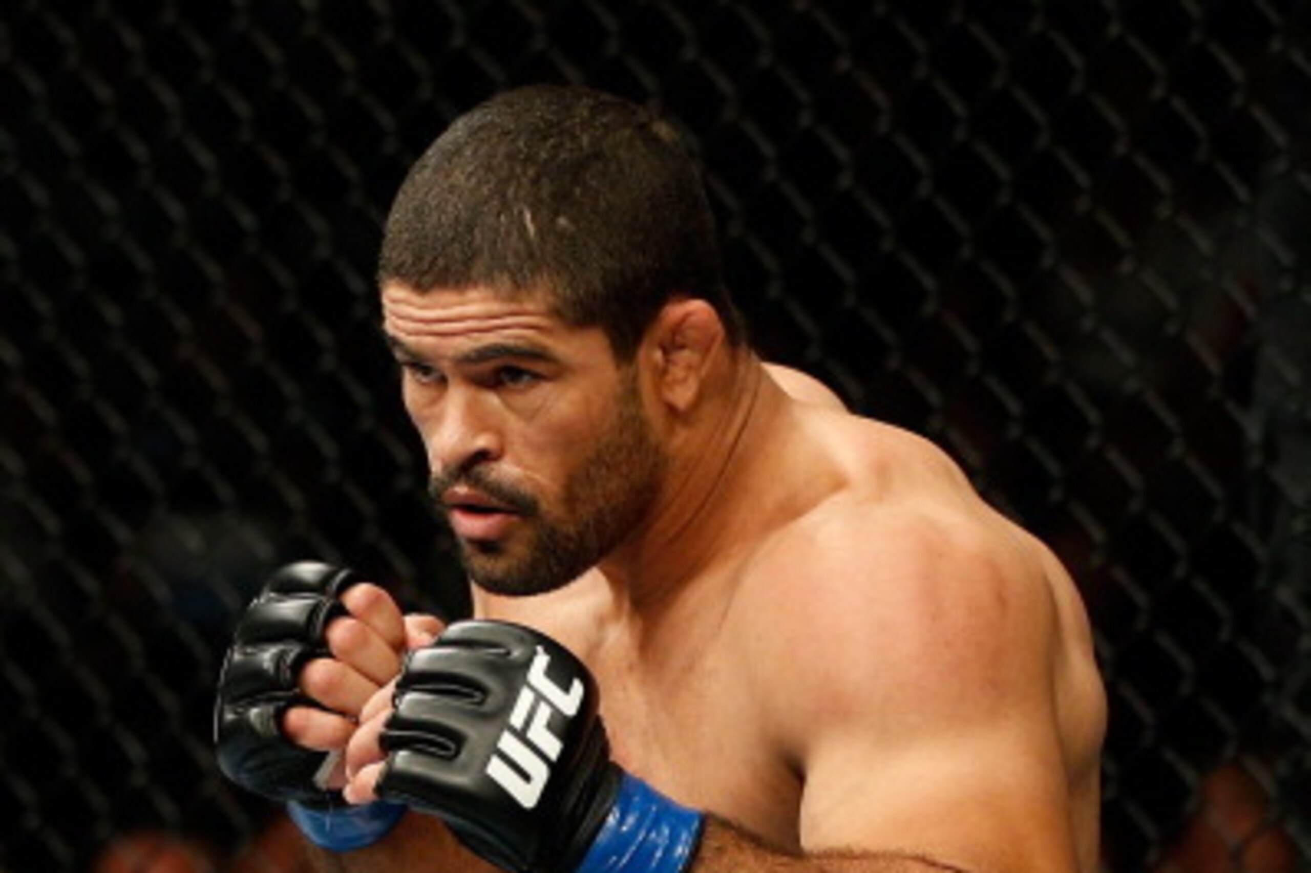 GOLD COAST, AUSTRALIA - DECEMBER 15:  Rousimar Palhares stands in the Octagon during his middleweight fight against Hector Lombard at the UFC on FX event on December 15, 2012  at Gold Coast Convention and Exhibition Centre in Gold Coast, Australia.  (Phot