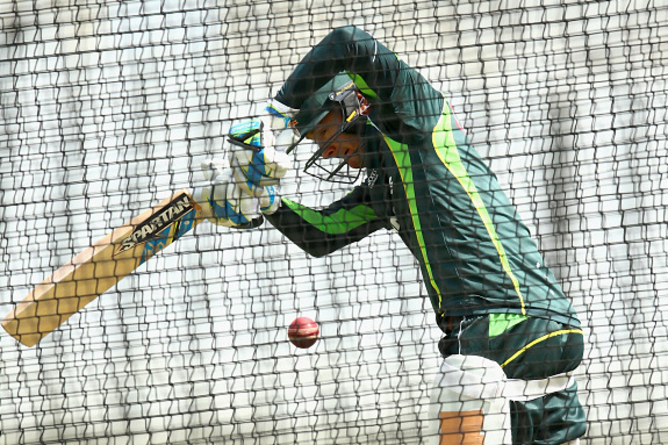 NOTTINGHAM, ENGLAND - AUGUST 03:  Michael Clarke of Australia bats during a nets session ahead of the 4th Investec Ashes Test match between England and Australia at Trent Bridge on August 3, 2015 in Nottingham, United Kingdom.  (Photo by Ryan Pierse/Getty
