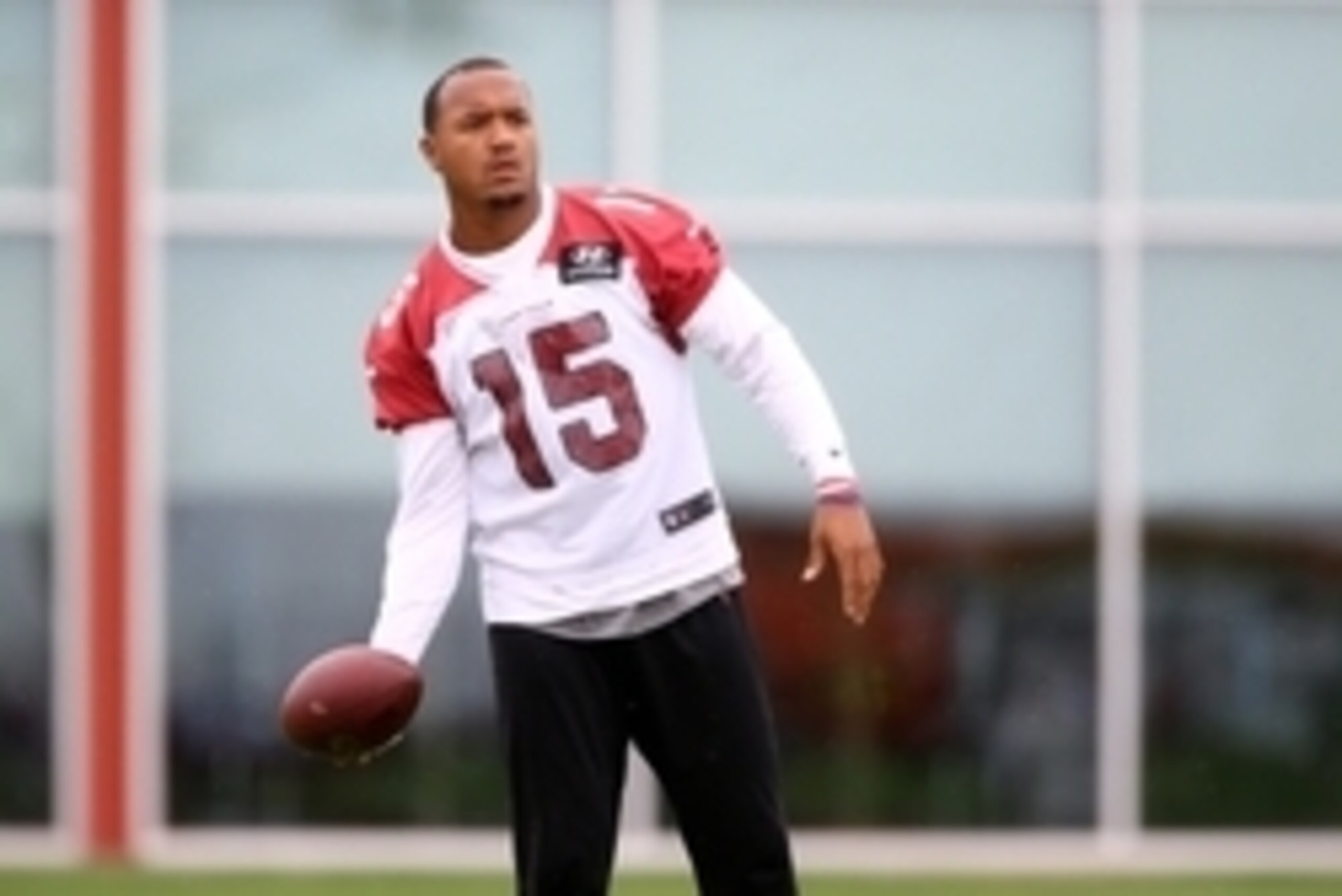 Jun 9, 2015; Tempe, AZ, USA; Arizona Cardinals wide receiver Michael Floyd during minicamp practice at the Cardinals Training Facility. Mandatory Credit: Mark J. Rebilas-USA TODAY Sports