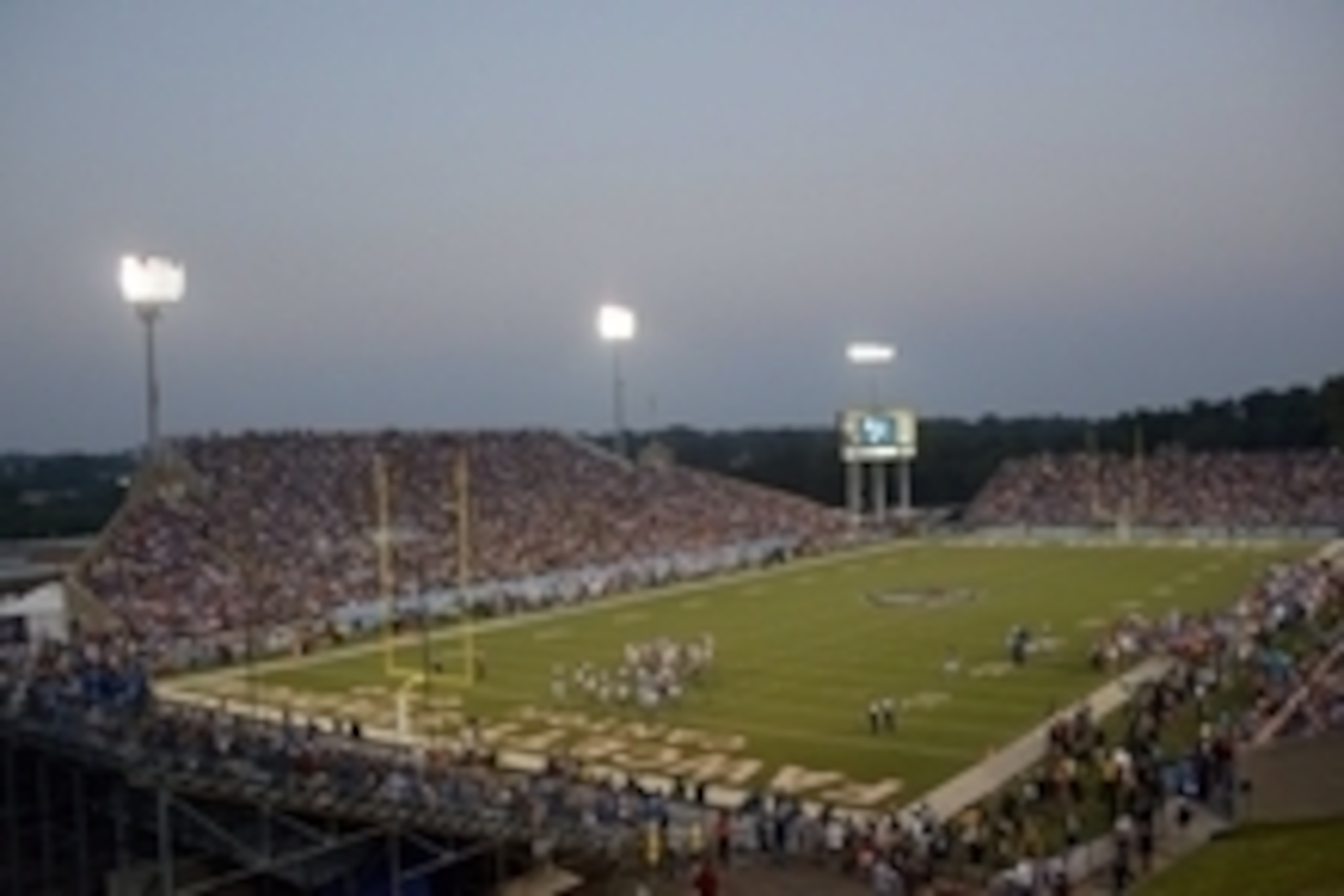 Aug 3, 2014; Canton, OH, USA; General view of Fawcett Stadium during the 2014 Hall of Fame game between the New York Giants and the Buffalo Bills. Mandatory Credit: Kirby Lee-USA TODAY Sports