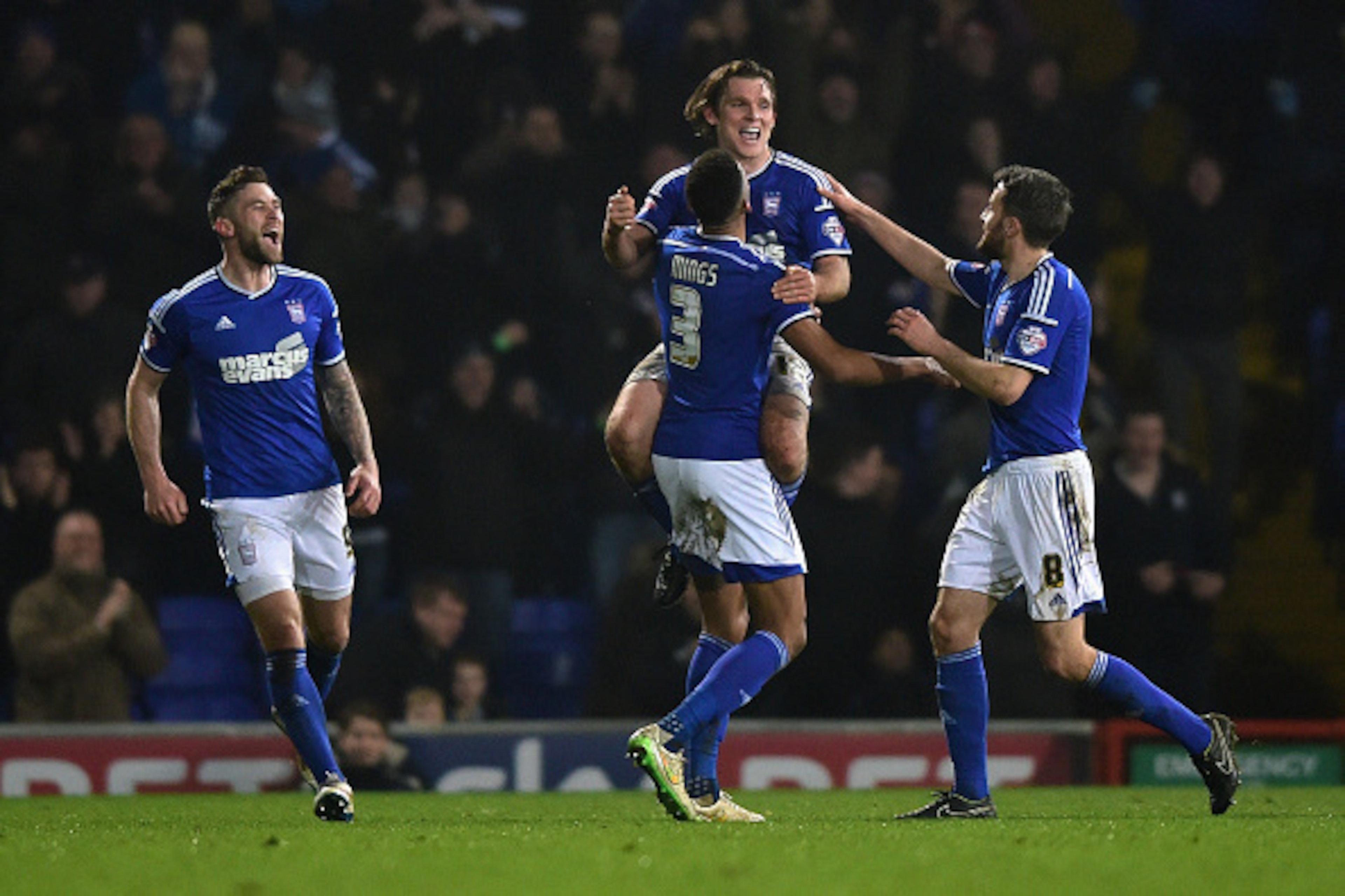 IPSWICH, ENGLAND - MARCH 17: Jay Tabb of Ipswich Town celebrates his goal during the Sky Bet Championship match between Ipswich Town and Bolton Wanderers at Portman Road on March 17, 2015 in Ipswich, England. (Photo by Jamie McDonald/Getty Images) IPSWICH, ENGLAND - MARCH 17: Jay Tabb of Ipswich Town celebrates his goal during the Sky Bet Championship match between Ipswich Town and Bolton Wanderers at Portman Road on March 17, 2015 in Ipswich, England. (Photo by Jamie McDonald/Getty Images)