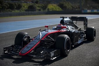 McLaren Honda's British driver Jenson Button drives on the fourth day of the Formula One pre-season tests at Jerez racetrack in Jerez on February 4, 2015.   AFP PHOTO/ JORGE GUERRERO        (Photo credit should read Jorge Guerrero/AFP/Getty Images)