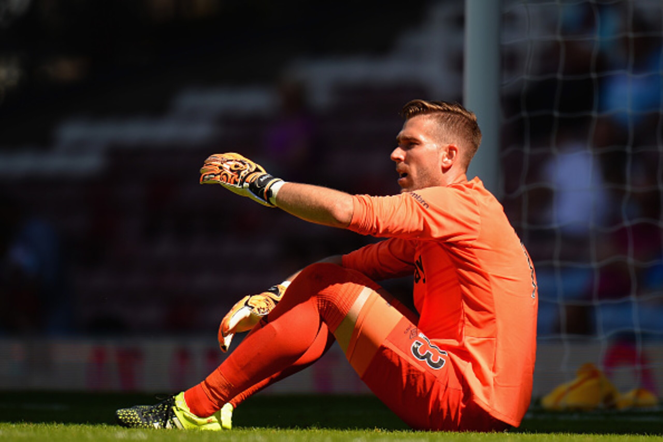 LONDON, ENGLAND - AUGUST 02:  Adrian of West Ham United during the Betway Cup match between West Ham Utd and SV Werder Bremen at Boleyn Ground on August 2, 2015 in London, England.  (Photo by Tony Marshall/Getty Images)