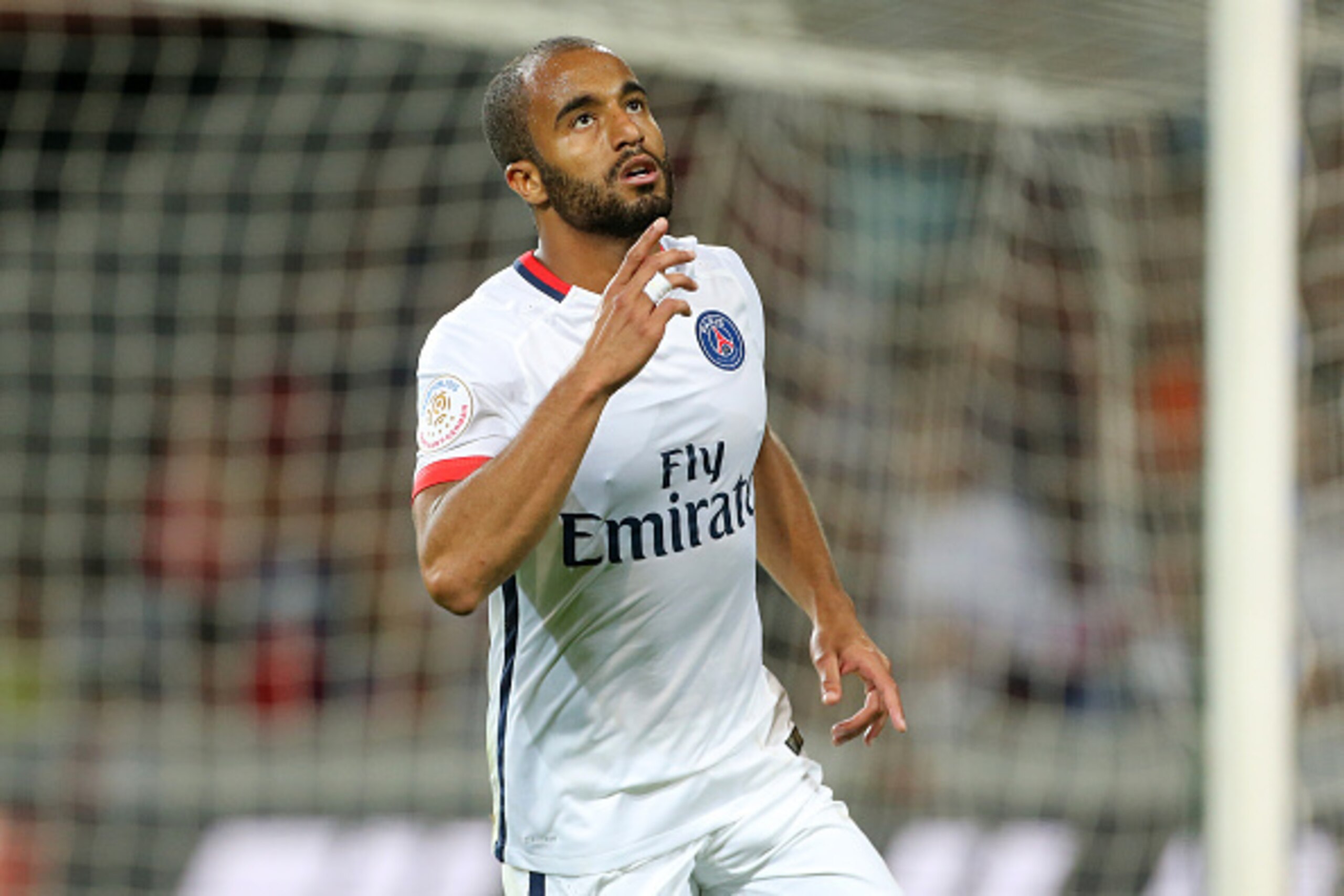 LILLE - AUGUST 7: Lucas Moura of PSG celebrates scoring a goal during the French Ligue 1 match between Lille OSC (LOSC) and Paris Saint-Germain (PSG) at Grand Stade Pierre Mauroy on August 7, 2015 in Lille, France. (Photo by Jean Catuffe/Getty Images) LILLE - AUGUST 7: Lucas Moura of PSG celebrates scoring a goal during the French Ligue 1 match between Lille OSC (LOSC) and Paris Saint-Germain (PSG) at Grand Stade Pierre Mauroy on August 7, 2015 in Lille, France. (Photo by Jean Catuffe/Getty Images)
