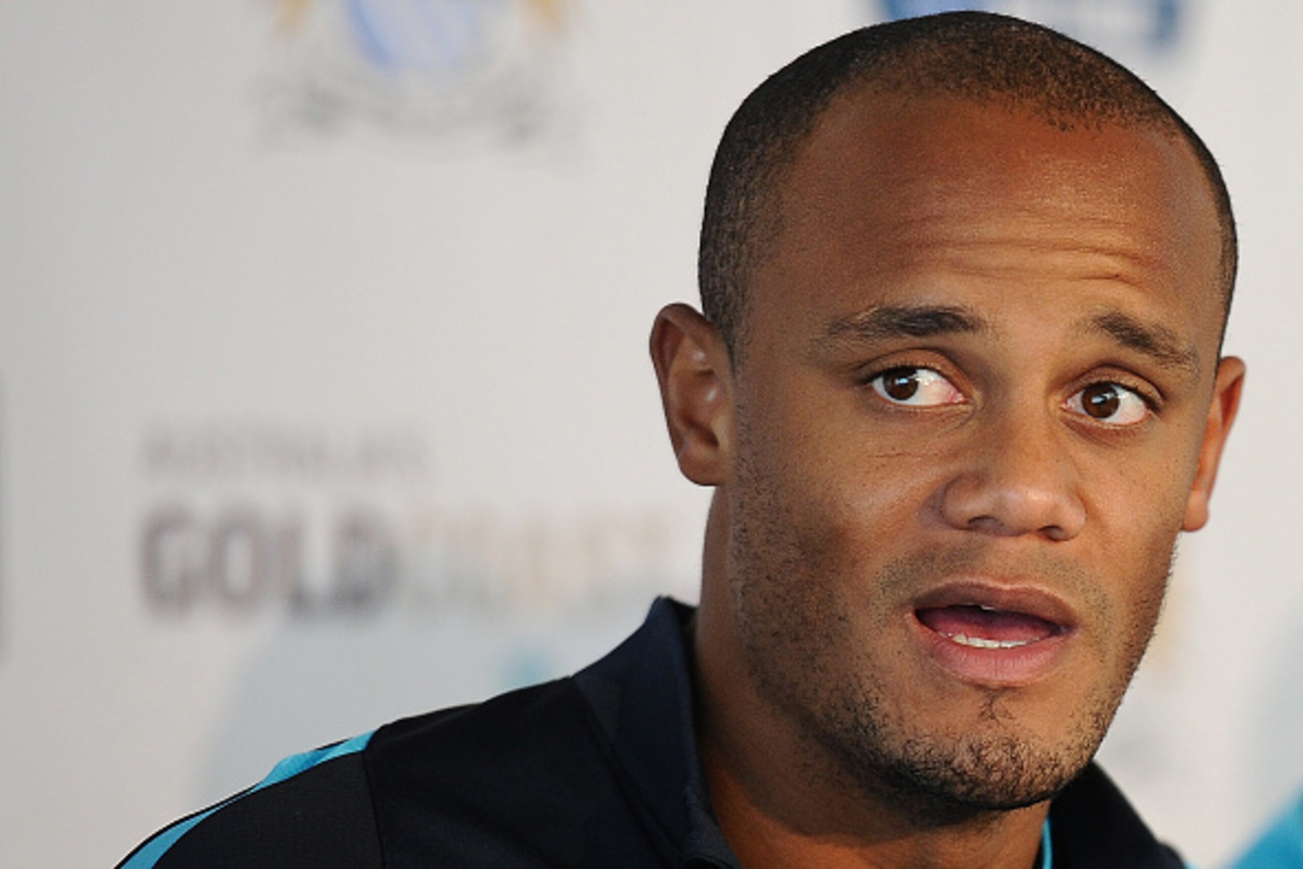 GOLD COAST, AUSTRALIA - JULY 17:  Vincent Kompany of Manchester City speaks during a press conference on July 17, 2015 on the Gold Coast, Australia.  (Photo by Matt Roberts/Getty Images)