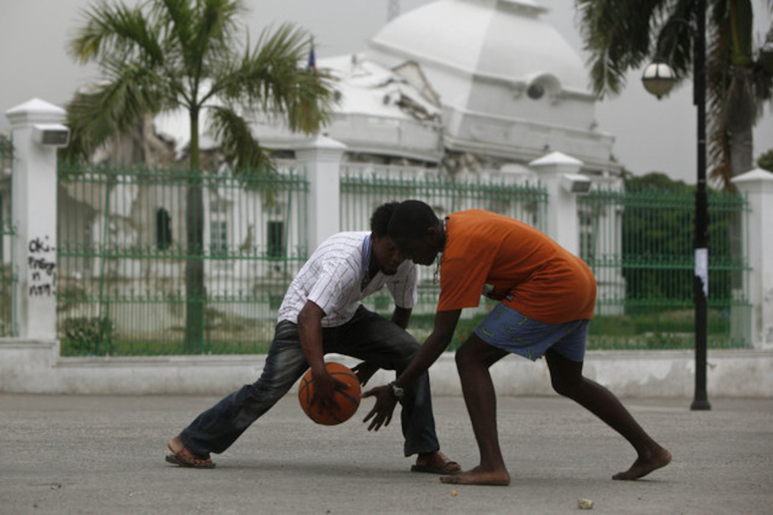 Though Haiti lacks equipment and facilities, basketball's popularity is growing rapidly in the country. Though Haiti lacks equipment and facilities, basketball's popularity is growing rapidly in the country.