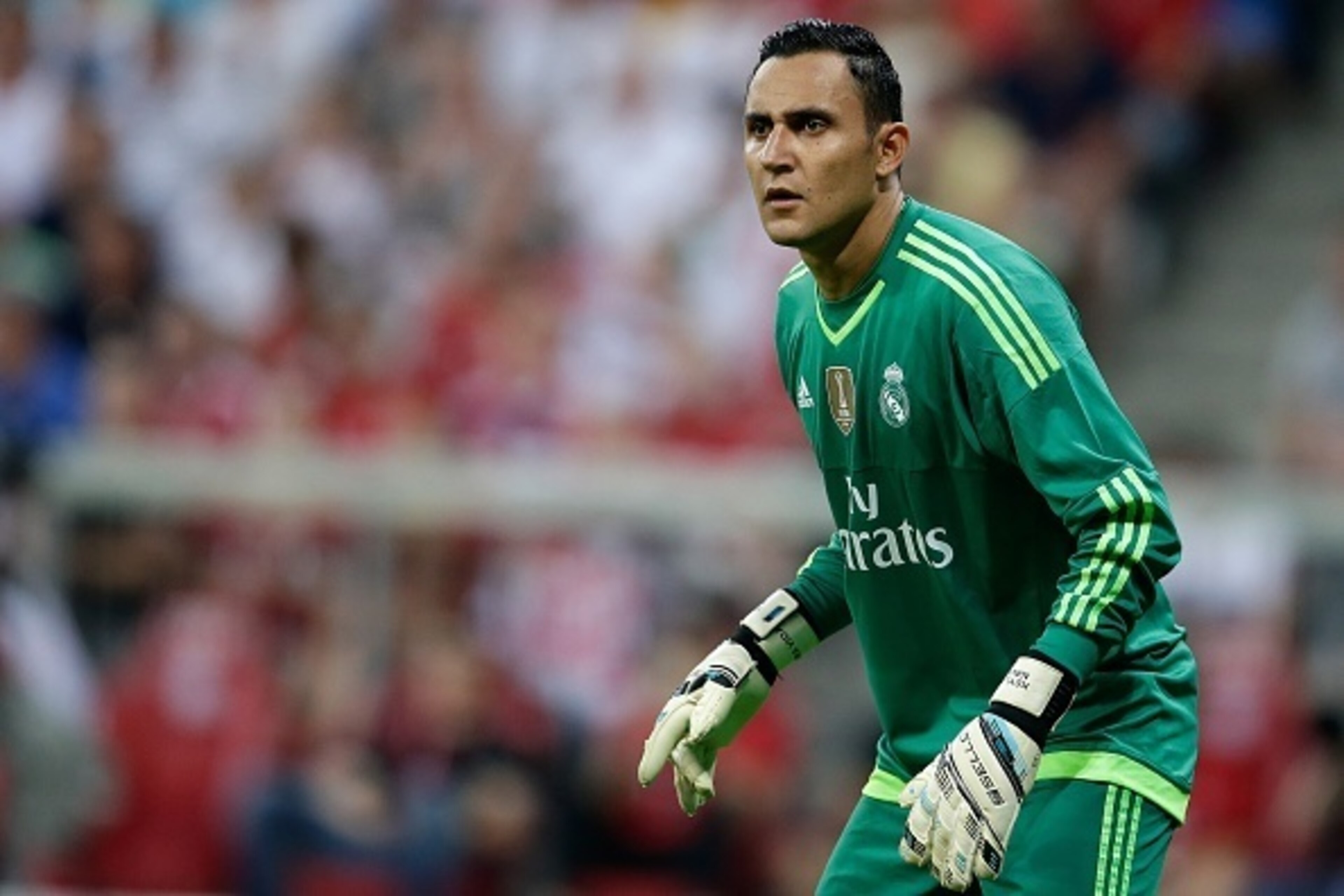 Keylor Navas of Real Madrid during the AUDI Cup final match between Real Madrid and FC Bayern Munich on August 5, 2015 at the Allianz Arena in Munich, Germany(Photo by VI Images via Getty Images)