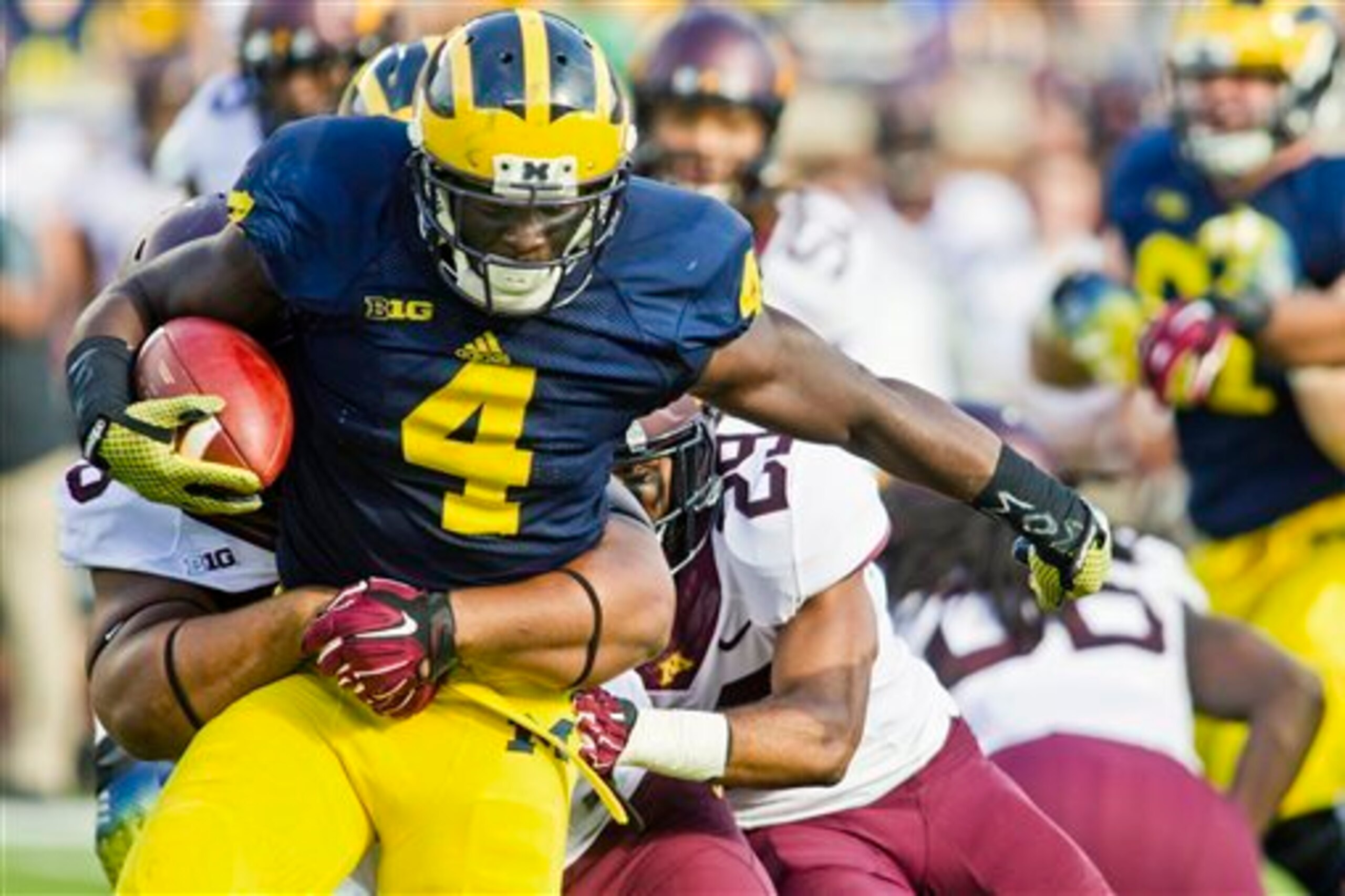 Michigan running back De'veon Smith Michigan running back De'veon Smith