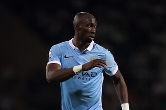 WEST BROMWICH, ENGLAND - AUGUST 10:  Eliaquim Mangala of Manchester City during the Barclays Premier League match between West Bromwich Albion and Manchester City at The Hawthorns  on August 10, 2015 in West Bromwich, England.  (Photo by Matthew Ashton - 