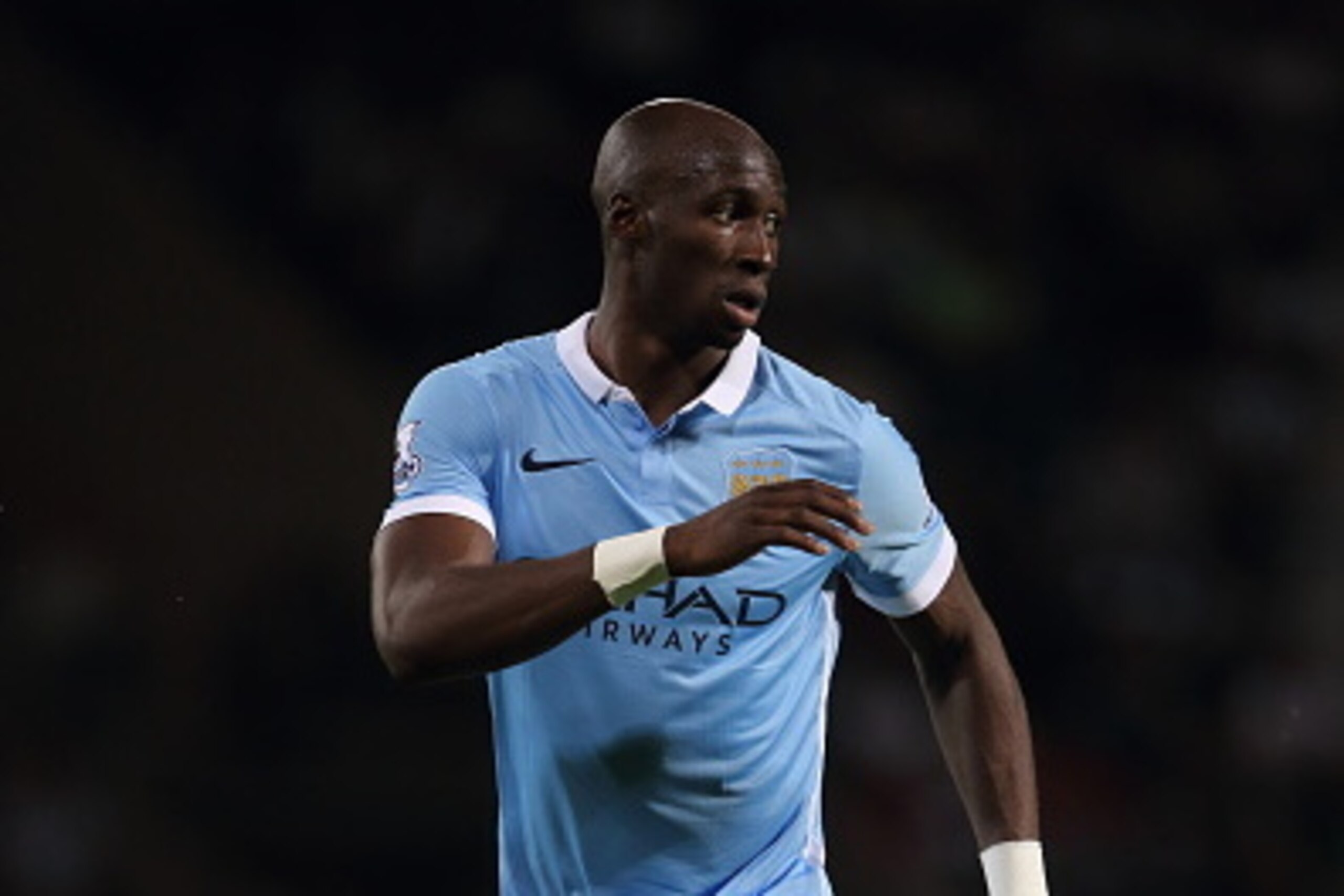 WEST BROMWICH, ENGLAND - AUGUST 10:  Eliaquim Mangala of Manchester City during the Barclays Premier League match between West Bromwich Albion and Manchester City at The Hawthorns  on August 10, 2015 in West Bromwich, England.  (Photo by Matthew Ashton - 