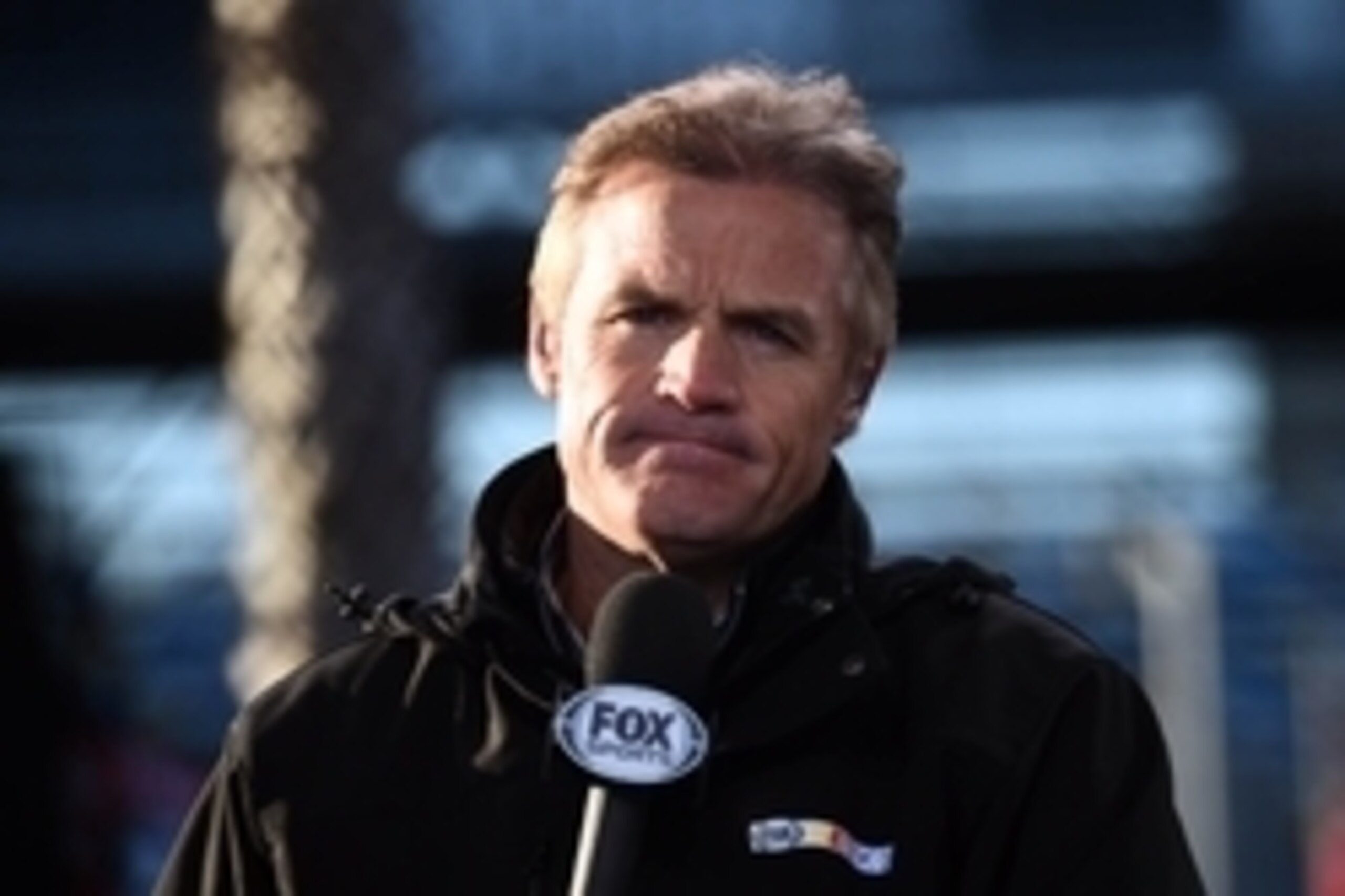 Feb 19, 2015; Daytona Beach, FL, USA; Fox Sports NASCAR analyst Kenny Wallace before race one of the Budweiser Duels at Daytona International Speedway. Mandatory Credit: Mike DiNovo-USA TODAY Sports
