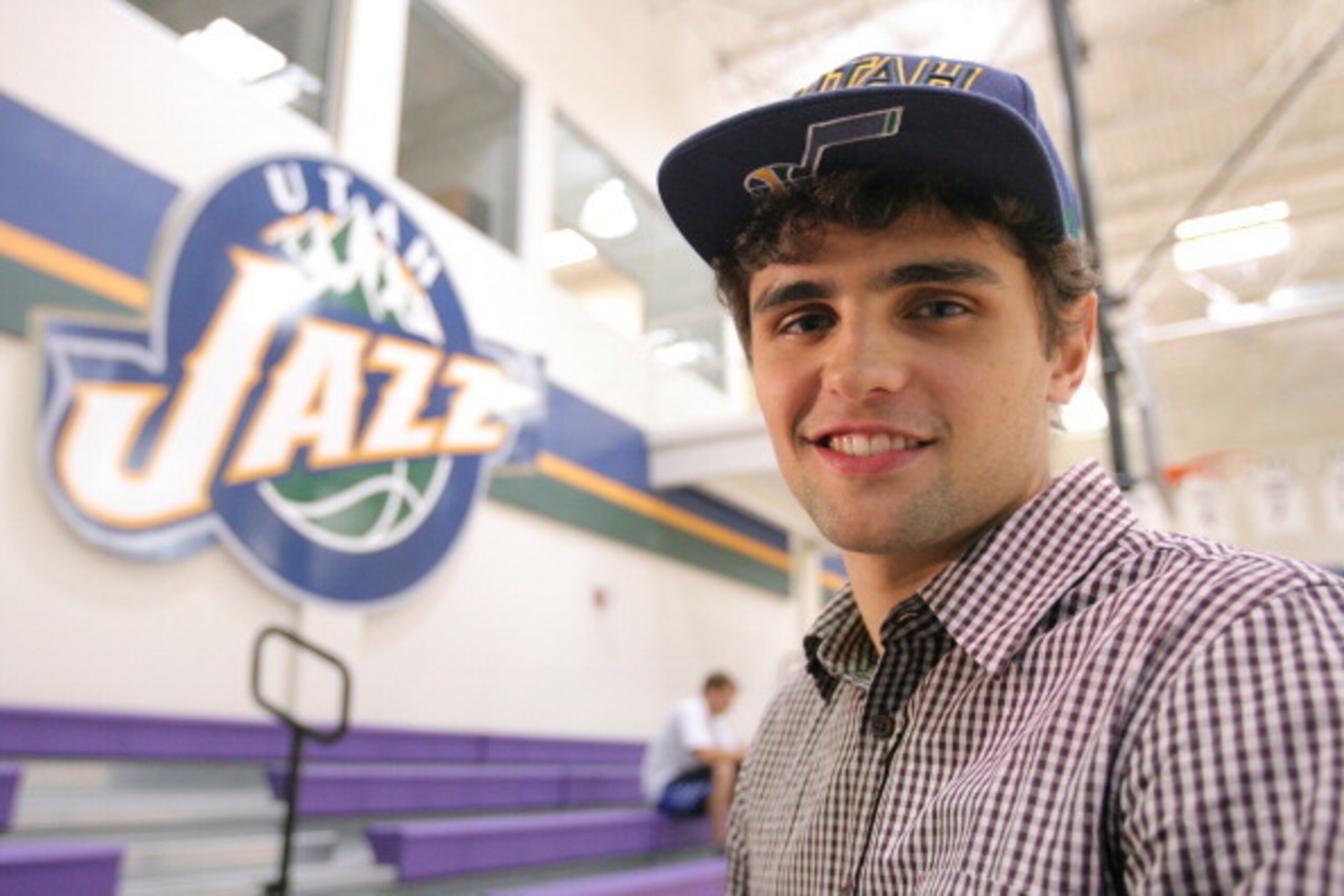 SALT LAKE CITY, UT - June 28:  Raul Neto of the Utah Jazz poses for a photo after a press conference at the Zions Bank Basketball Center on June 28, 2013 in Salt Lake City, Utah. NOTE TO USER: User expressly acknowledges and agrees that, by downloading an