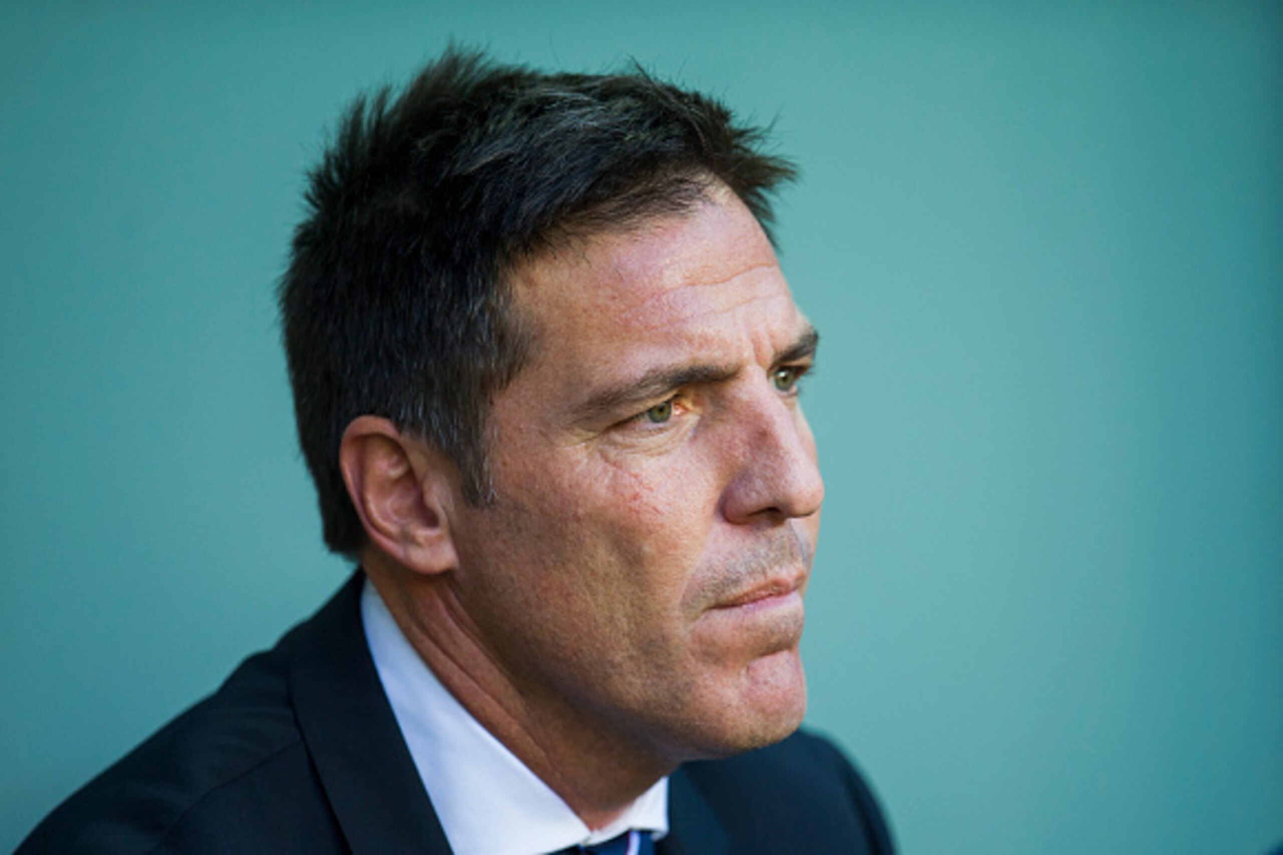 BILBAO, SPAIN - OCTOBER 18:  Head coach Eduardo Berizzo of Celta de Vigo reacts on prior to the La Liga match between Athletic Club and Celta de Vigo at San Mames Stadium on October 18, 2014 in Bilbao, Spain.  (Photo by Juan Manuel Serrano Arce/Getty Imag