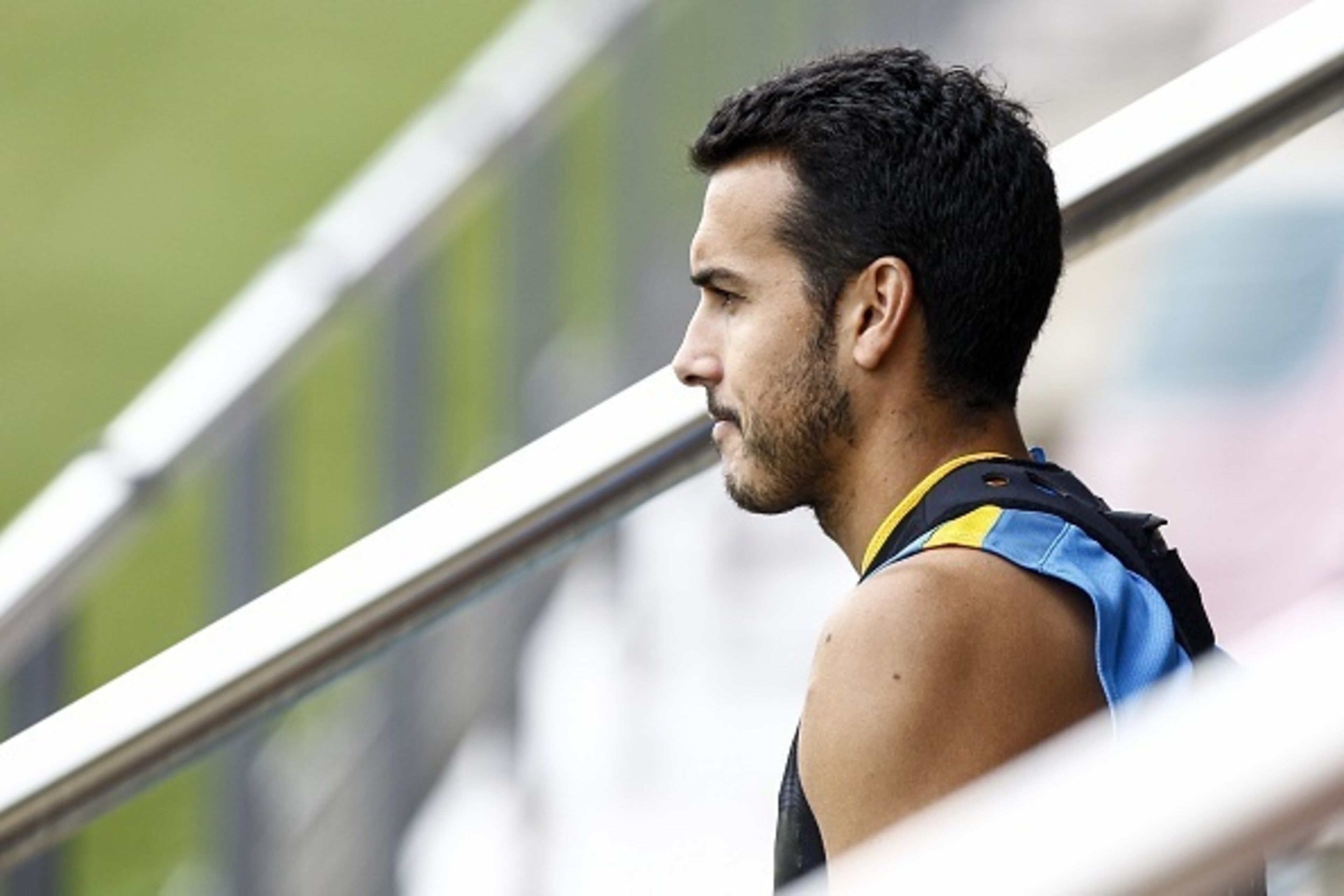 Barcelona's forward Pedro Rodriguez takes part in a training session at the Sports Center FC Barcelona Joan Gamper in Sant Joan Despi, near Barcelona on August 13, 2015.  AFP PHOTO / QUIQUE GARCIA        (Photo credit should read QUIQUE GARCIA/AFP/Getty I