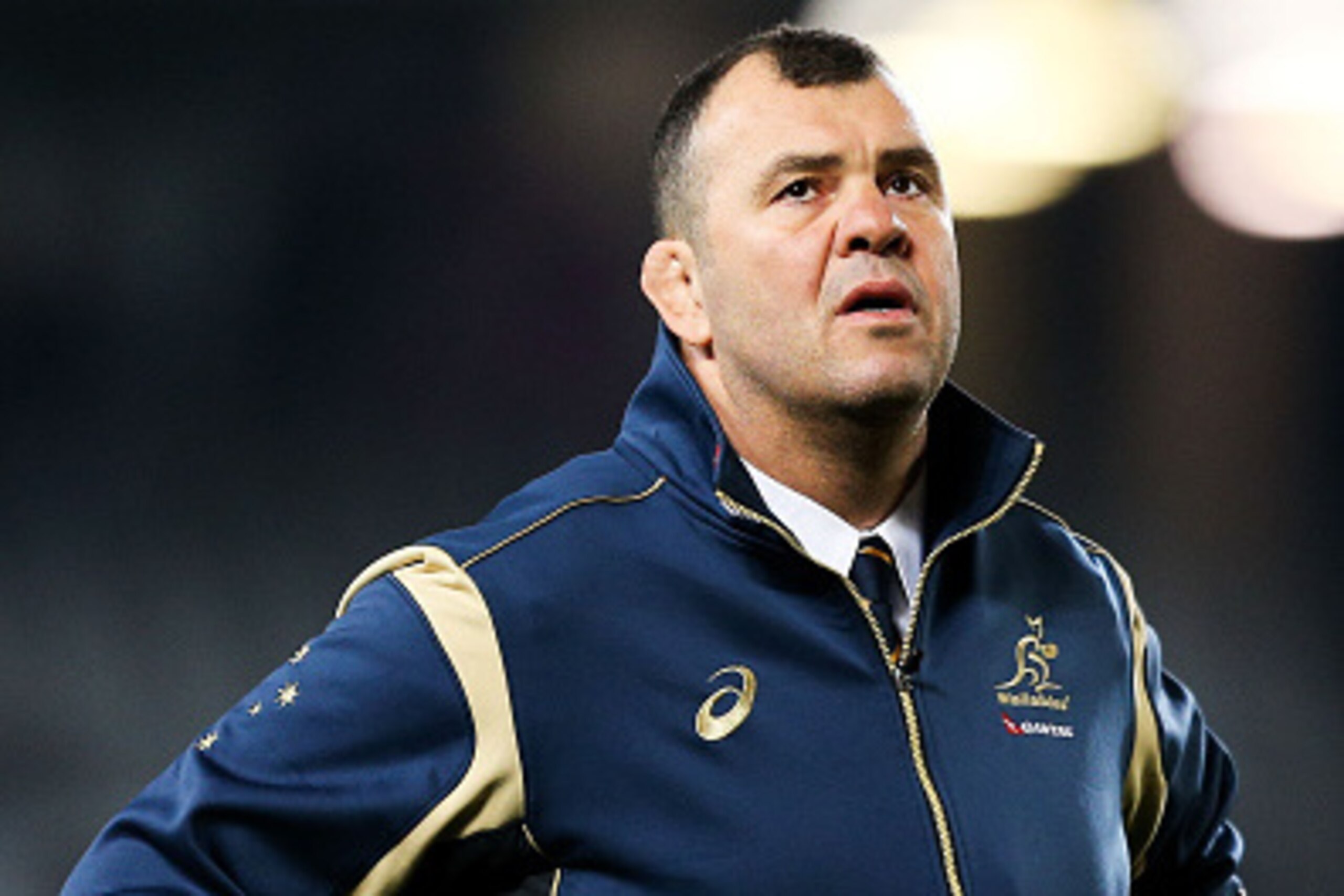 AUCKLAND, NEW ZEALAND - AUGUST 15:  Coach Michael Cheika of the Wallabies looks on during The Rugby Championship, Bledisloe Cup match between the New Zealand All Blacks and the Australian Wallabies at Eden Park on August 15, 2015 in Auckland, New Zealand.