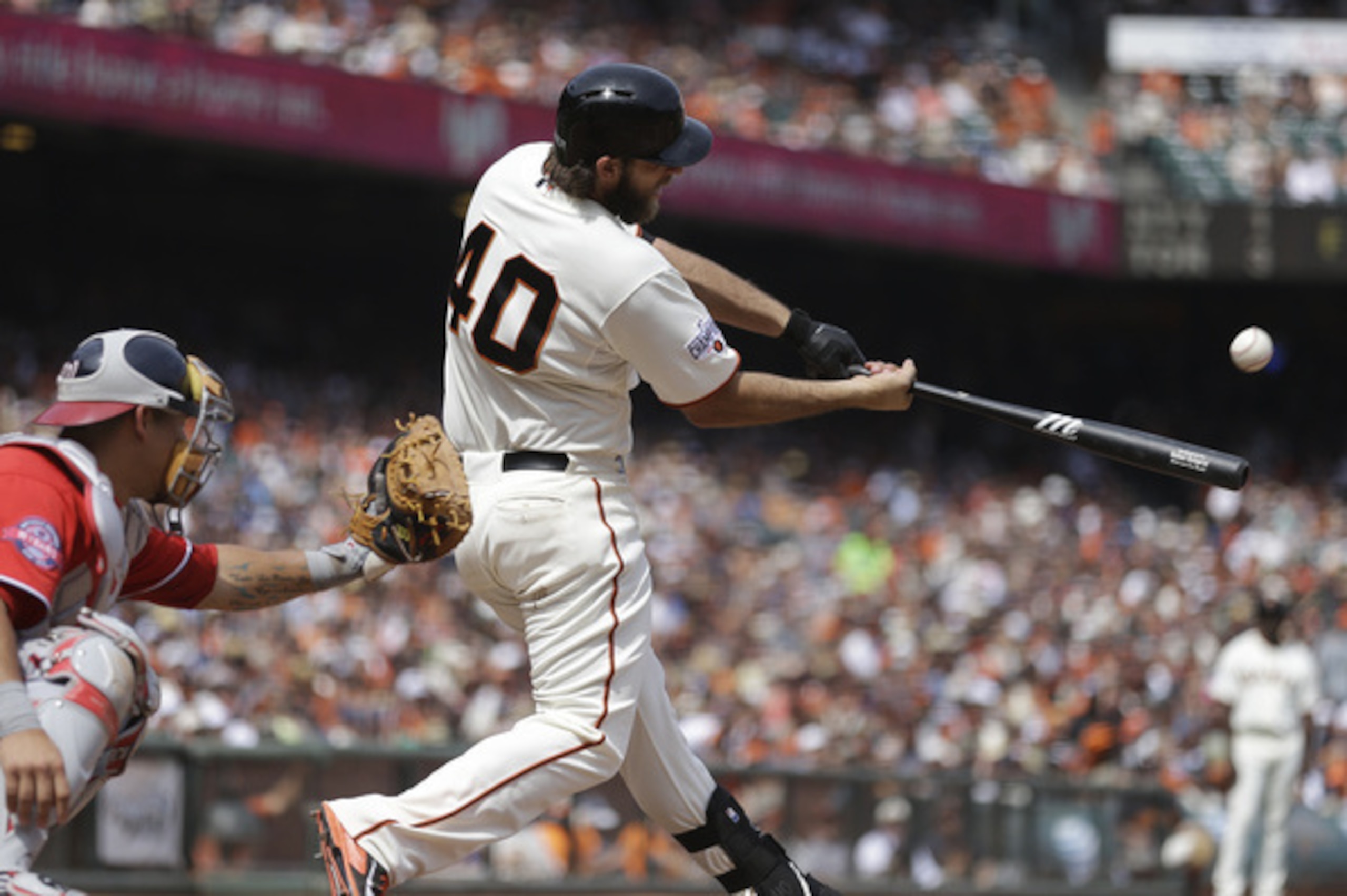 In addition to twirling a complete-game shutout on Sunday, Bumgarner cracked his fourth home run of the season. In addition to twirling a complete-game shutout on Sunday, Bumgarner cracked his fourth home run of the season.