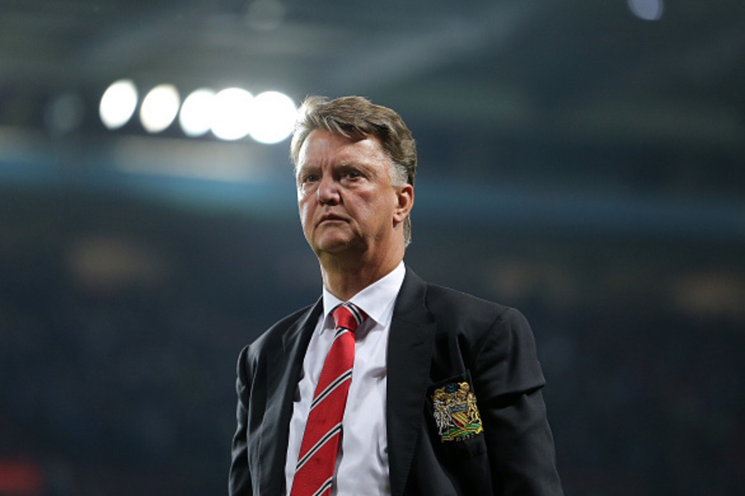 BIRMINGHAM, ENGLAND - AUGUST 14:  Louis van Gaal, manager of Manchester United during the Barclays Premier League match between Aston Villa and Manchester United at Villa Park on August 14, 2015 in Birmingham, England.  (Photo by James Baylis - AMA/Getty 