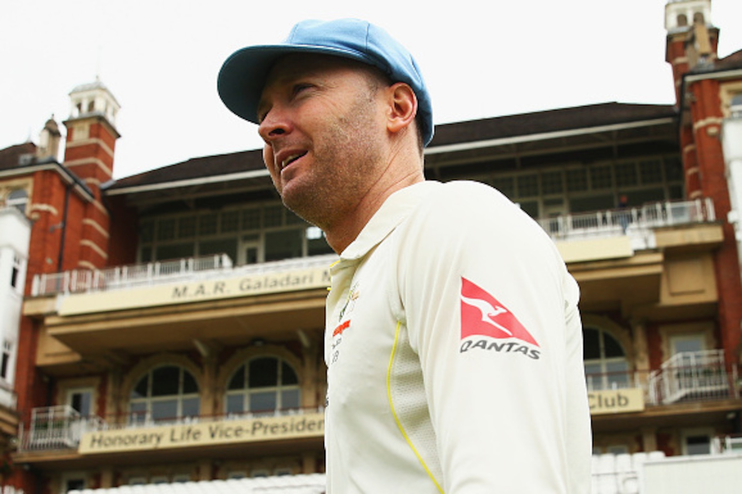 LONDON, ENGLAND - AUGUST 18: Michael Clarke of Australia walks out for the Cricket United charity team photo during a nets session ahead of the 5th Investec Ashes Test match between England and Australia at The Kia Oval on August 18, 2015 in London, Unit LONDON, ENGLAND - AUGUST 18: Michael Clarke of Australia walks out for the Cricket United charity team photo during a nets session ahead of the 5th Investec Ashes Test match between England and Australia at The Kia Oval on August 18, 2015 in London, Unit