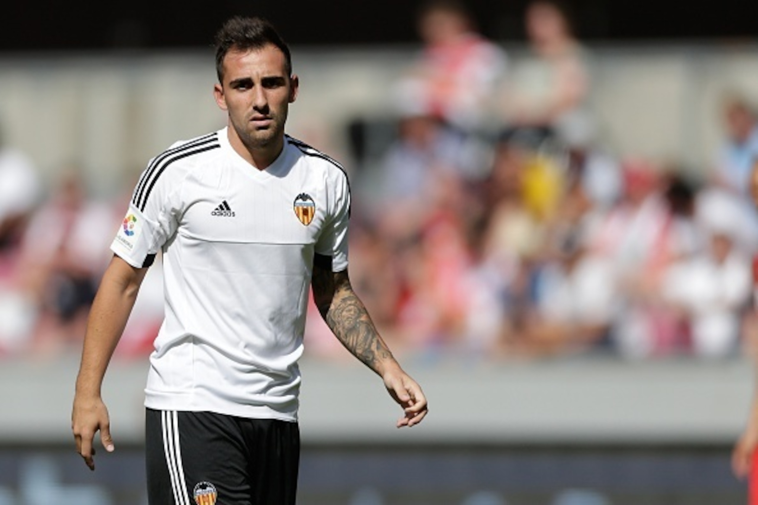 Francisco Alcacer Garcia of Valencia CF during the Colonia Cup match between 1. FC Koln and Valencia on August 2, 2015 at the RheinEnergieStadion in Koln, Germany.(Photo by VI Images via Getty Images)