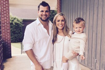 Peyton Hillis now lives in Arkansas with wife Amanda and their son, Orry.