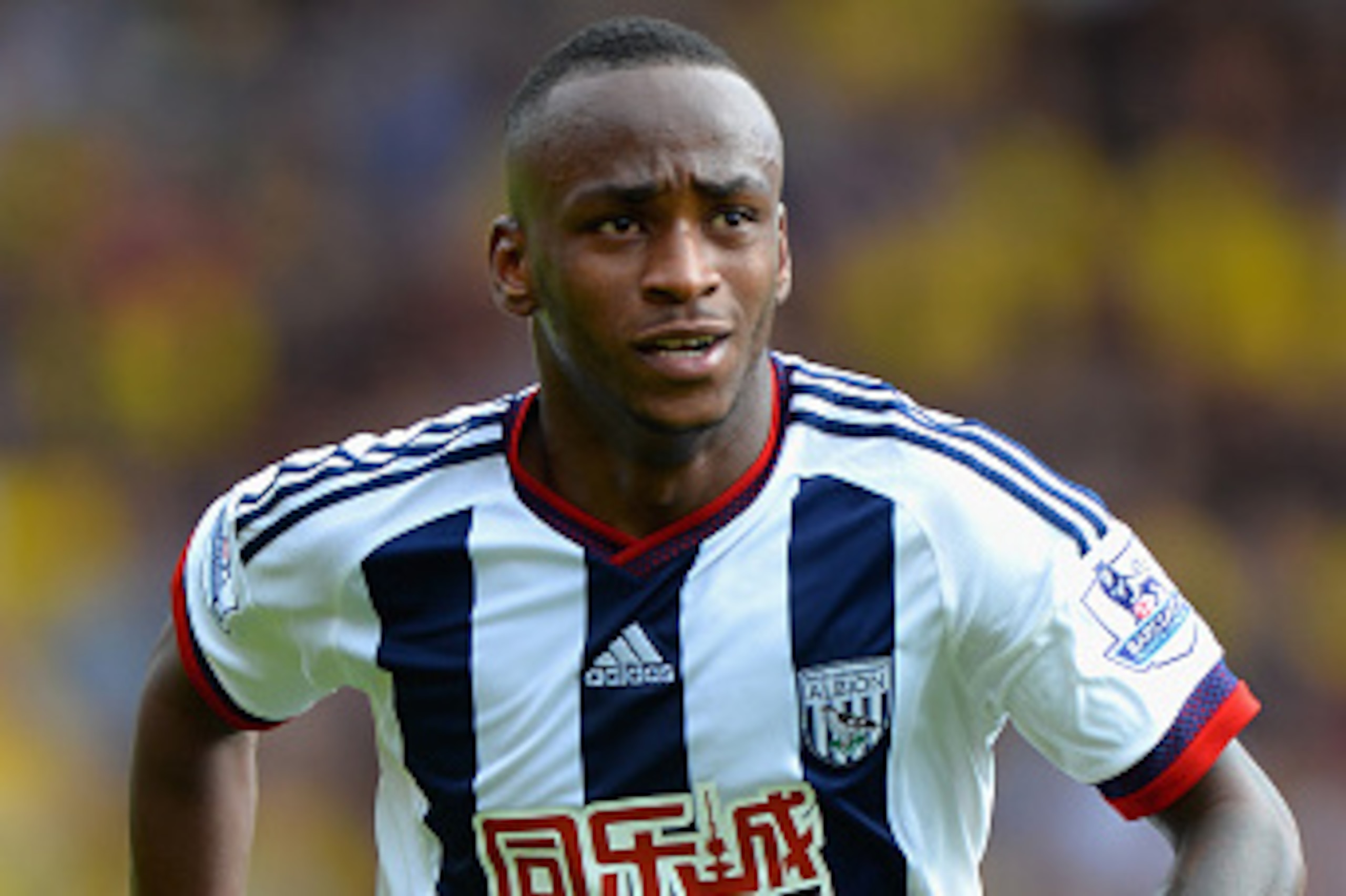 WATFORD, ENGLAND - AUGUST 15:  Saido Berahino of West Bromwich Albion during the Barclays Premier League match between Watford and West Bromwich Albion at Vicarage Road on August 15, 2015 in Watford, United Kingdom.  (Photo by Tony Marshall/Getty Images)
