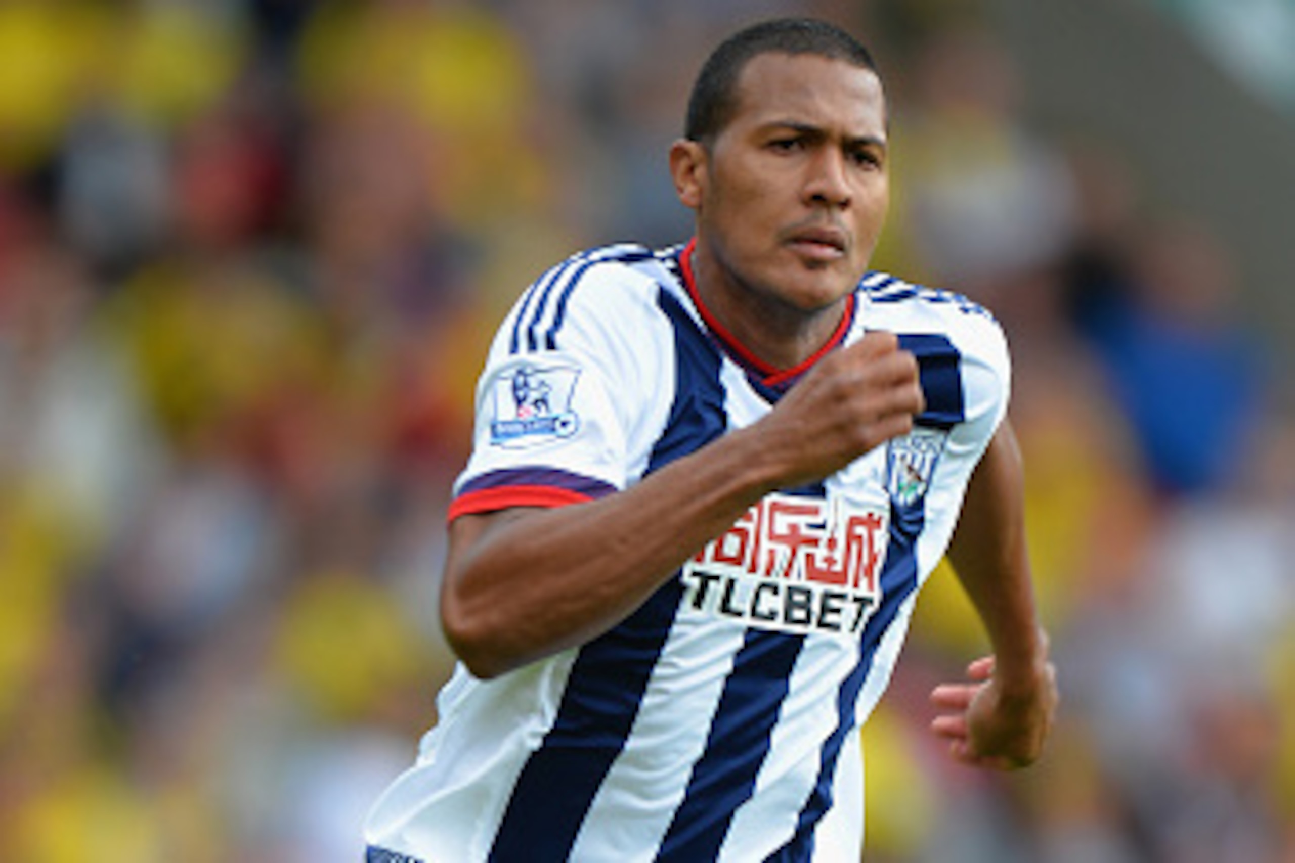 WATFORD, ENGLAND - AUGUST 15:  Salomon Rondon of West Bromwich Albion during the Barclays Premier League match between Watford and West Bromwich Albion at Vicarage Road on August 15, 2015 in Watford, United Kingdom.  (Photo by Tony Marshall/Getty Images)