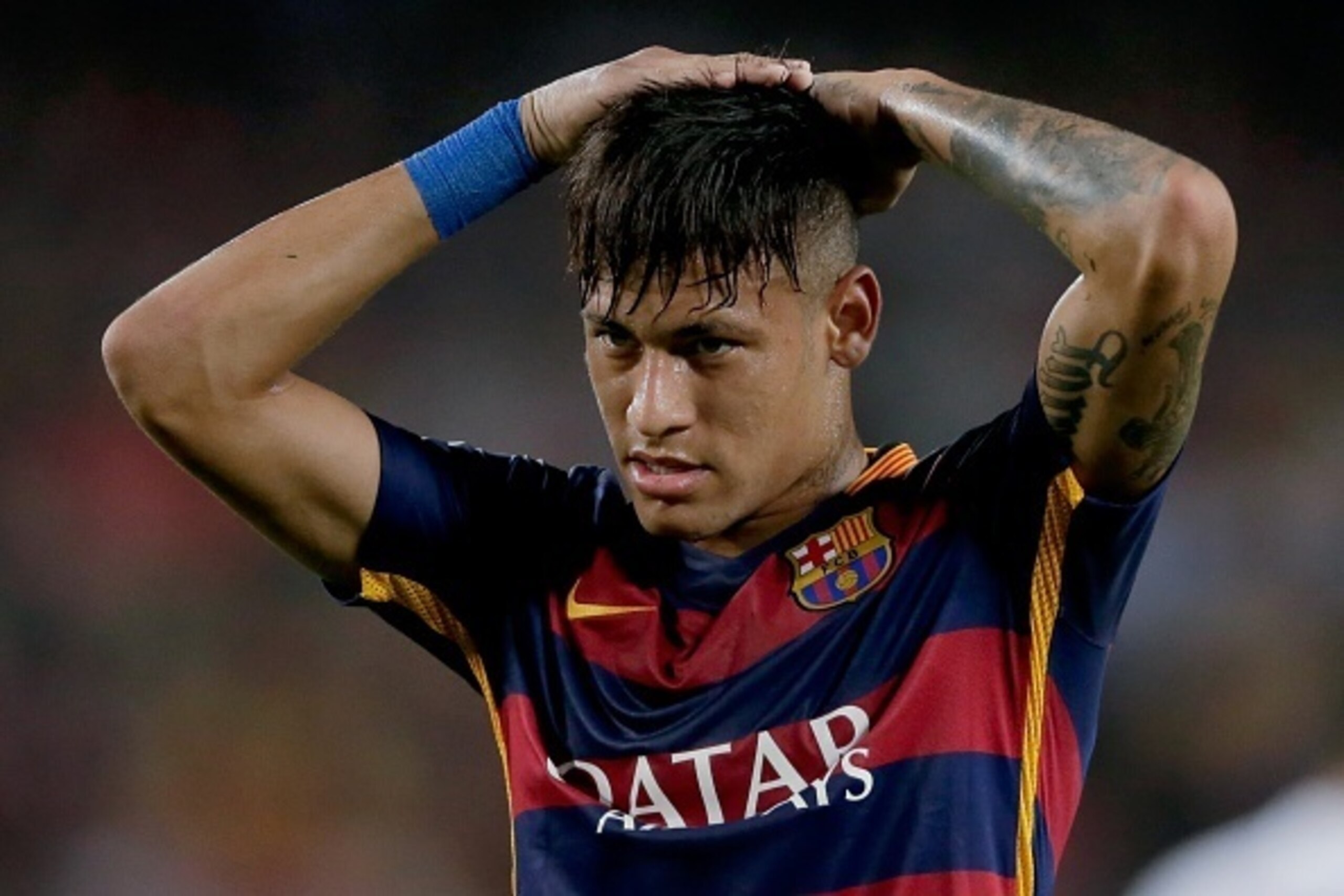 Neymar da Silva Santos Junior of FC Barcelona during the Joan Gamper Trophy match between Barcelona and AS Roma on August 5, 2015 at the Camp Nou stadium in Barcelona, Spain.(Photo by VI Images via Getty Images)