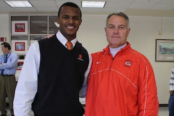 Deshaun Watson and high school coach Bruce Miller