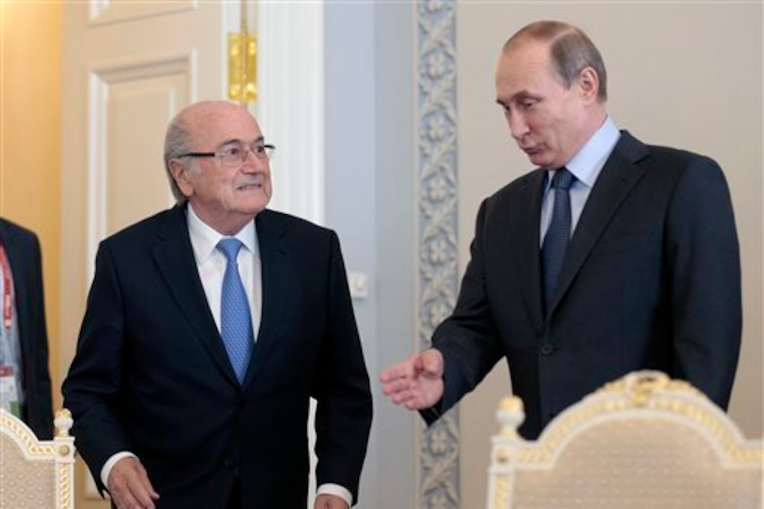 Blatter (left) with controversial Russian leader Vladimir Putin Blatter (left) with controversial Russian leader Vladimir Putin