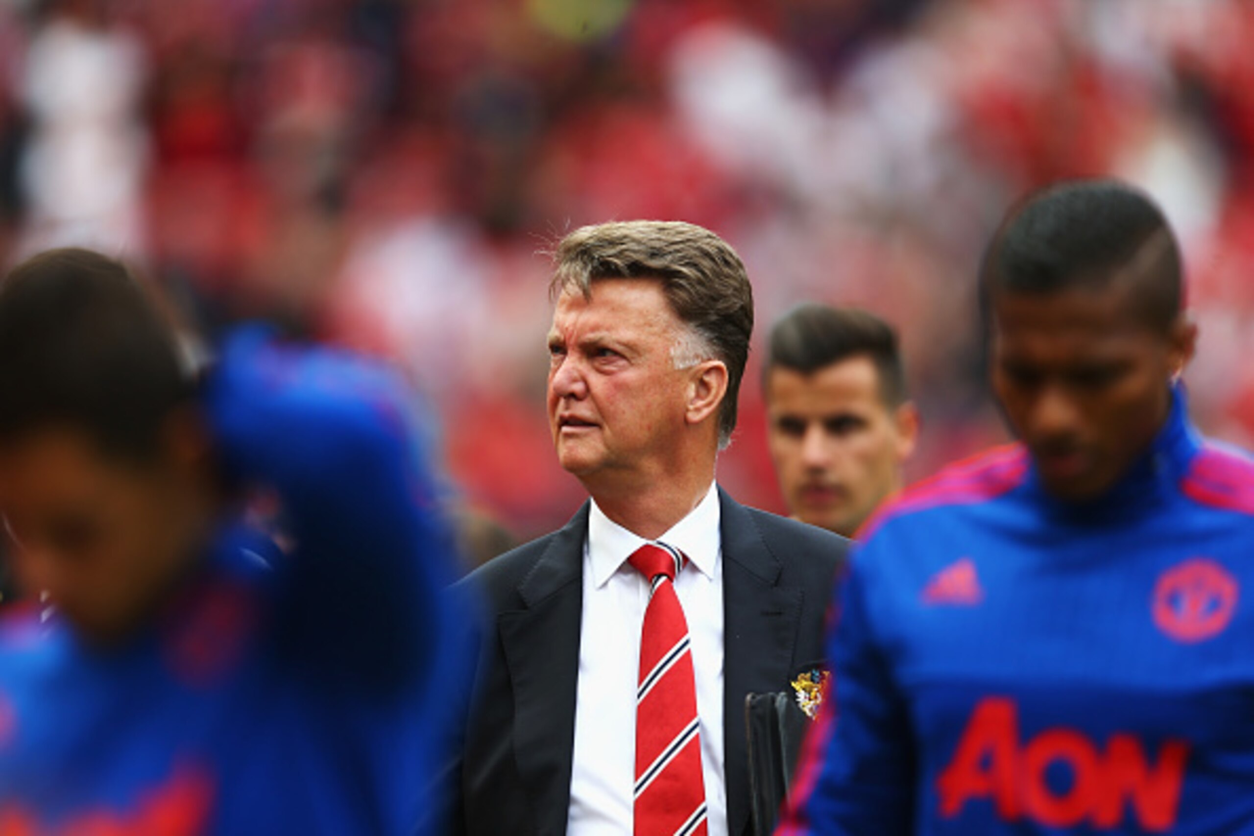 MANCHESTER, ENGLAND - AUGUST 22: Louis van Gaal Manager of Manchester United looks on during the Barclays Premier League match between Manchester United and Newcastle United at Old Trafford on August 22, 2015 in Manchester, England. (Photo by Clive Brun MANCHESTER, ENGLAND - AUGUST 22: Louis van Gaal Manager of Manchester United looks on during the Barclays Premier League match between Manchester United and Newcastle United at Old Trafford on August 22, 2015 in Manchester, England. (Photo by Clive Brun