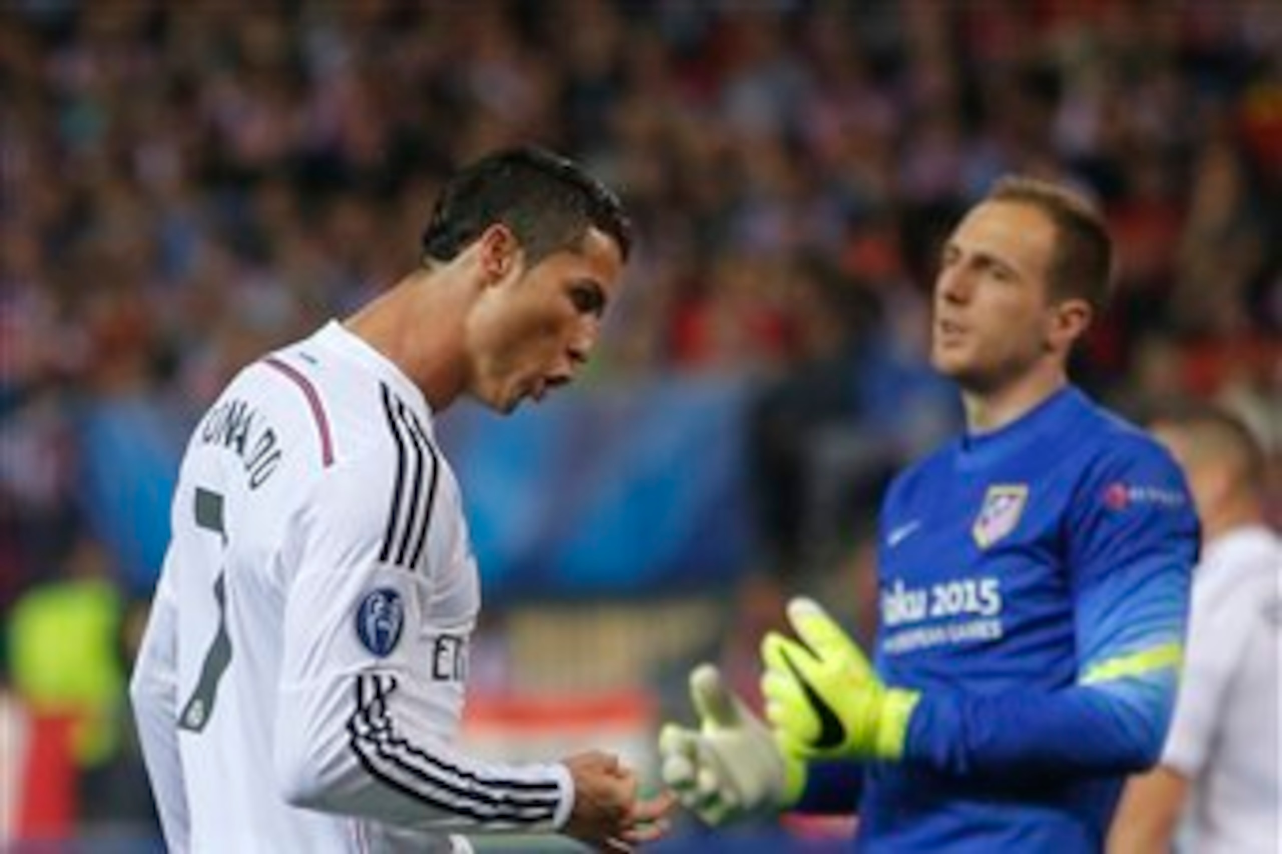 Jan Oblak (right) had to bide his time before having the chance to face the likes of Cristiano Ronaldo