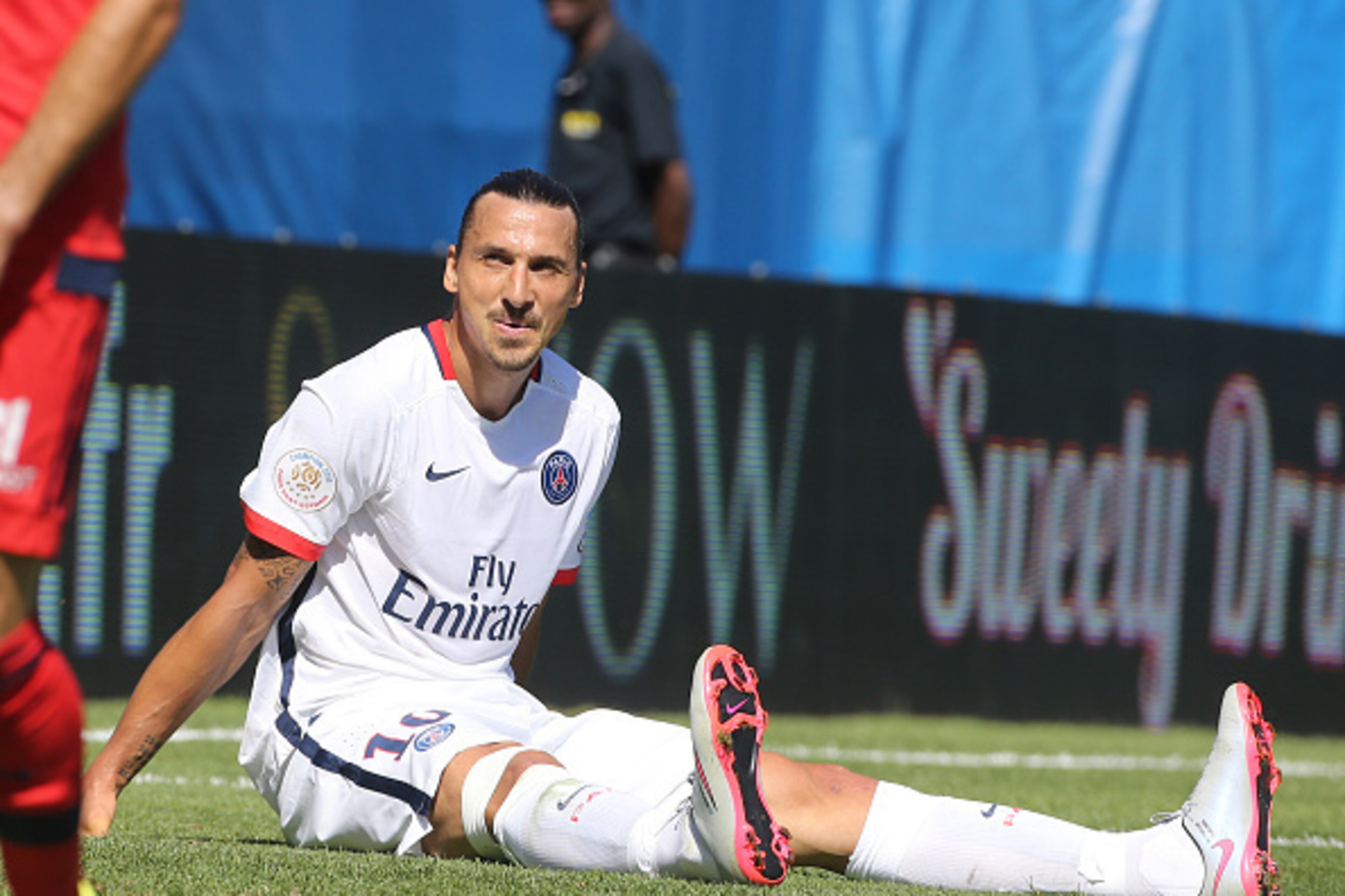 MONTREAL, QC  - AUGUST 1: Zlatan Ibrahimovic of PSG looks on during the 2015 Trophee des Champions between Paris Saint-Germain (PSG) and Olympique Lyonnais (OL) at Stade Saputo on August 1, 2015 in Montreal, Quebec, Canada. (Photo by Jean Catuffe/Getty Im