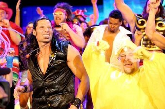 Strowman (top right corner) in The Rosebuds