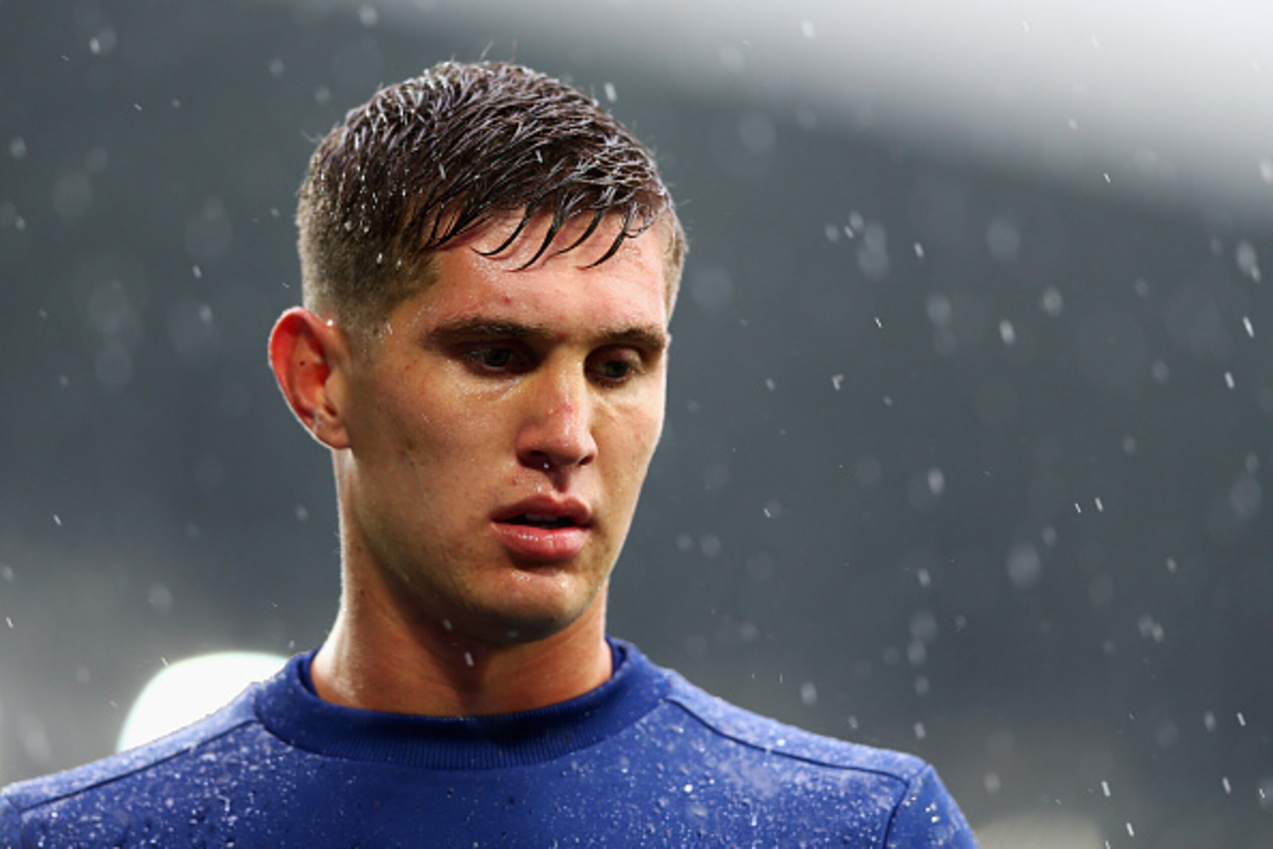 LIVERPOOL, ENGLAND - AUGUST 23:  John Stones of Everton looks on prior to the Barclays Premier League match between Everton and Manchester City at Goodison Park on August 23, 2015 in Liverpool, England.  (Photo by Clive Brunskill/Getty Images)