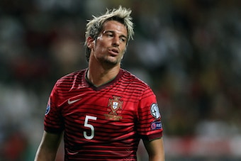 AVEIRO, PORTUGAL - SEPTEMBER 07:  Portugal defender Fabio Coentrao during the EURO 2016 qualification match between Portugal and Albania at Estadio de Aveiro on September 7, 2014 in Aveiro, Portugal. Portugal.  (Photos by Carlos Rodrigues/Getty Images).