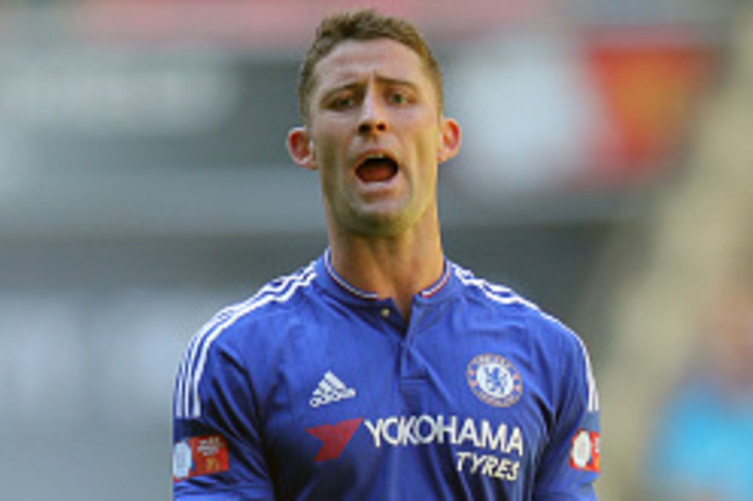 LONDON, ENGLAND -  AUGUST 2:  Gary Cahill of Chelsea during the FA Community Shield match between Chelsea and Arsenal at Wembley Stadium on August 2, 2015 in London, England.  (Photo by James Bayliss - AMA/Getty Images)
