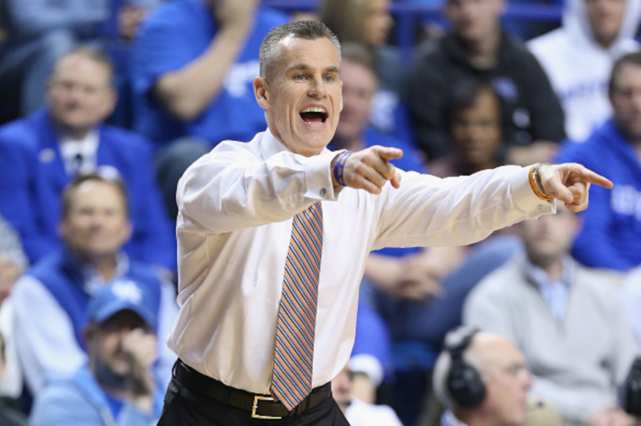 LEXINGTON, KY - MARCH 07: Billy Donovan the head coach of the Florida Gators gives instructions to his team during the game against the Kentucky Wildcats at Rupp Arena on March 7, 2015 in Lexington, Kentucky. (Photo by Andy Lyons/Getty Images) LEXINGTON, KY - MARCH 07: Billy Donovan the head coach of the Florida Gators gives instructions to his team during the game against the Kentucky Wildcats at Rupp Arena on March 7, 2015 in Lexington, Kentucky. (Photo by Andy Lyons/Getty Images)