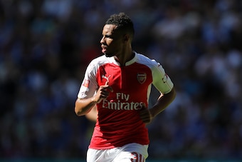 LONDON, ENGLAND -  AUGUST 2:  Francis Coquelin of Arsenal during the FA Community Shield match between Chelsea and Arsenal at Wembley Stadium on August 2, 2015 in London, England.  (Photo by James Bayliss - AMA/Getty Images)