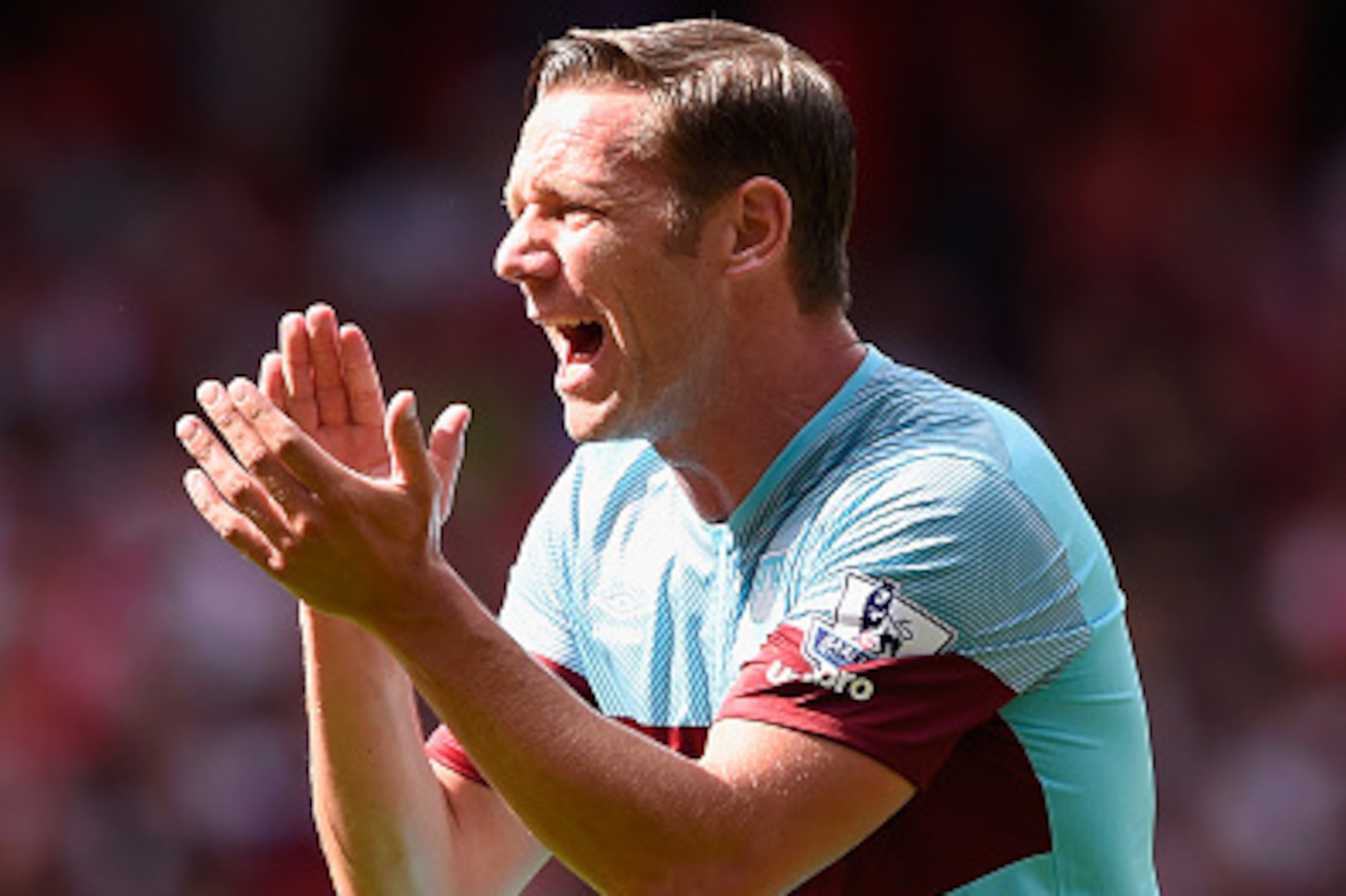 LONDON, ENGLAND - AUGUST 09:  Kevin Nolan of West Ham United in action during the Barclays Premier League match between Arsenal and West Ham United at Emirates Stadium on August 9, 2015 in London, England.  (Photo by Mike Hewitt/Getty Images)