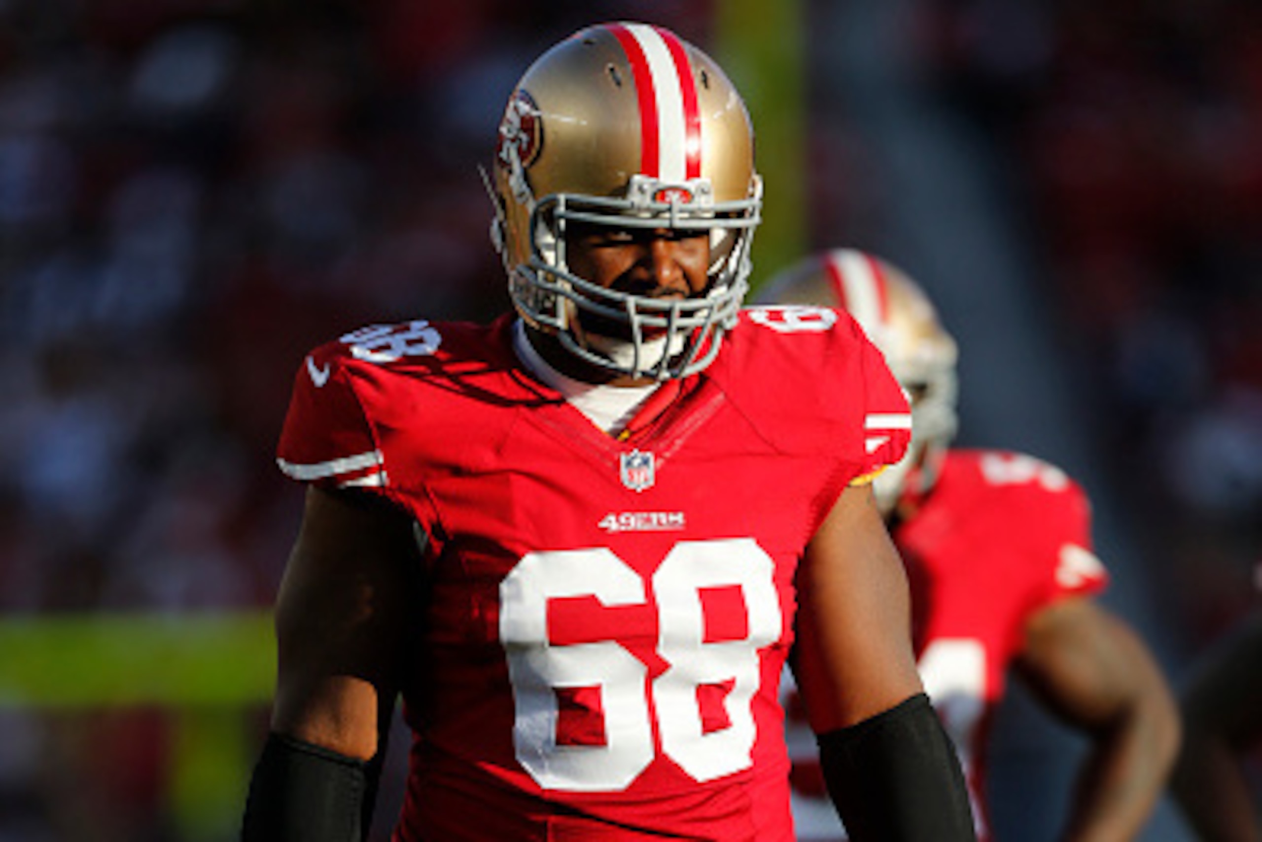 SANTA CLARA, CA - AUGUST 23: Kaleb Ramsey #68 of the San Francisco 49ers stands on the field during the game against the Dallas Cowboys at Levi Stadium on August 23, 2015 in Santa Clara, California. The 49ers defeated the Cowboys 23-6. (Photo by Michael Z
