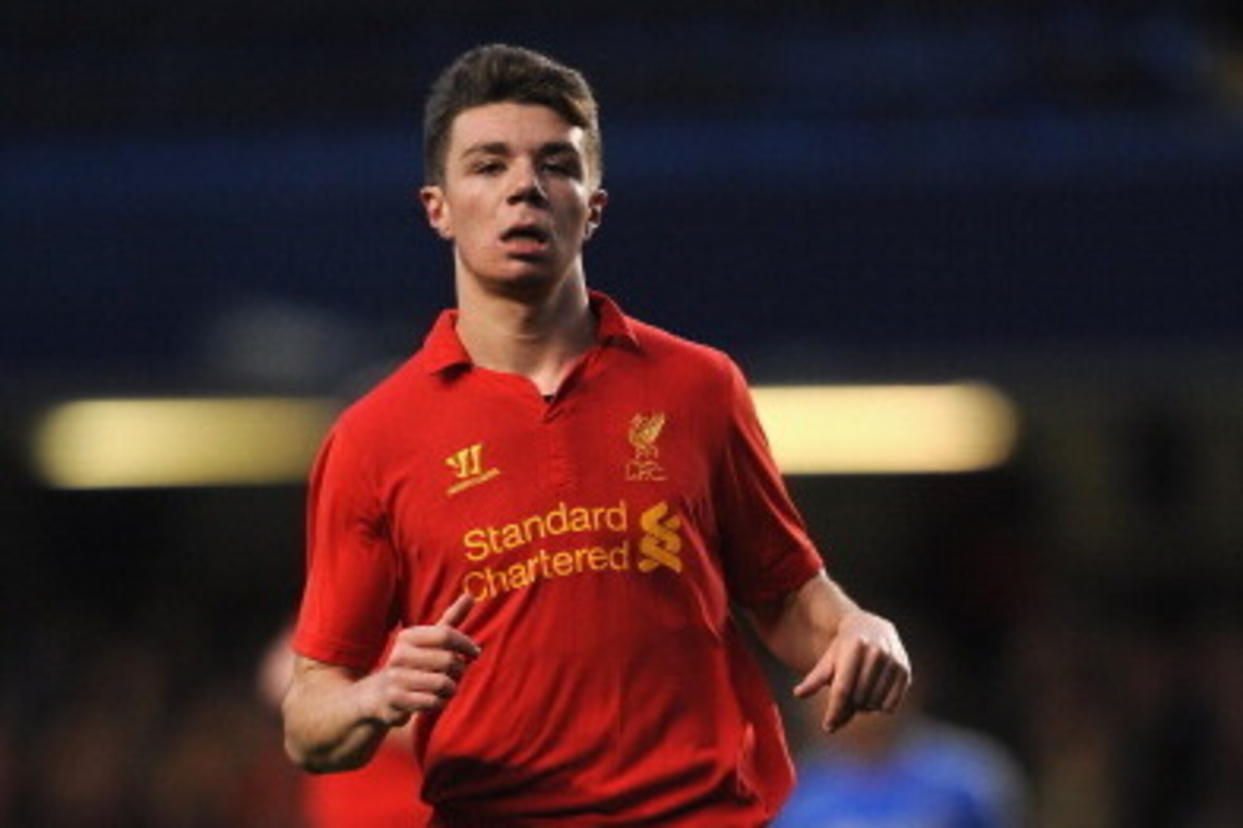 LONDON, ENGLAND - APRIL 19: Joe Maguire of Liverpool in action during the FA Youth Cup semi final second leg match between Chelsea and Liverpool at Stamford Bridge on April 19, 2013 in London, England. (Photo by Christopher Lee/Getty Images) LONDON, ENGLAND - APRIL 19: Joe Maguire of Liverpool in action during the FA Youth Cup semi final second leg match between Chelsea and Liverpool at Stamford Bridge on April 19, 2013 in London, England. (Photo by Christopher Lee/Getty Images)