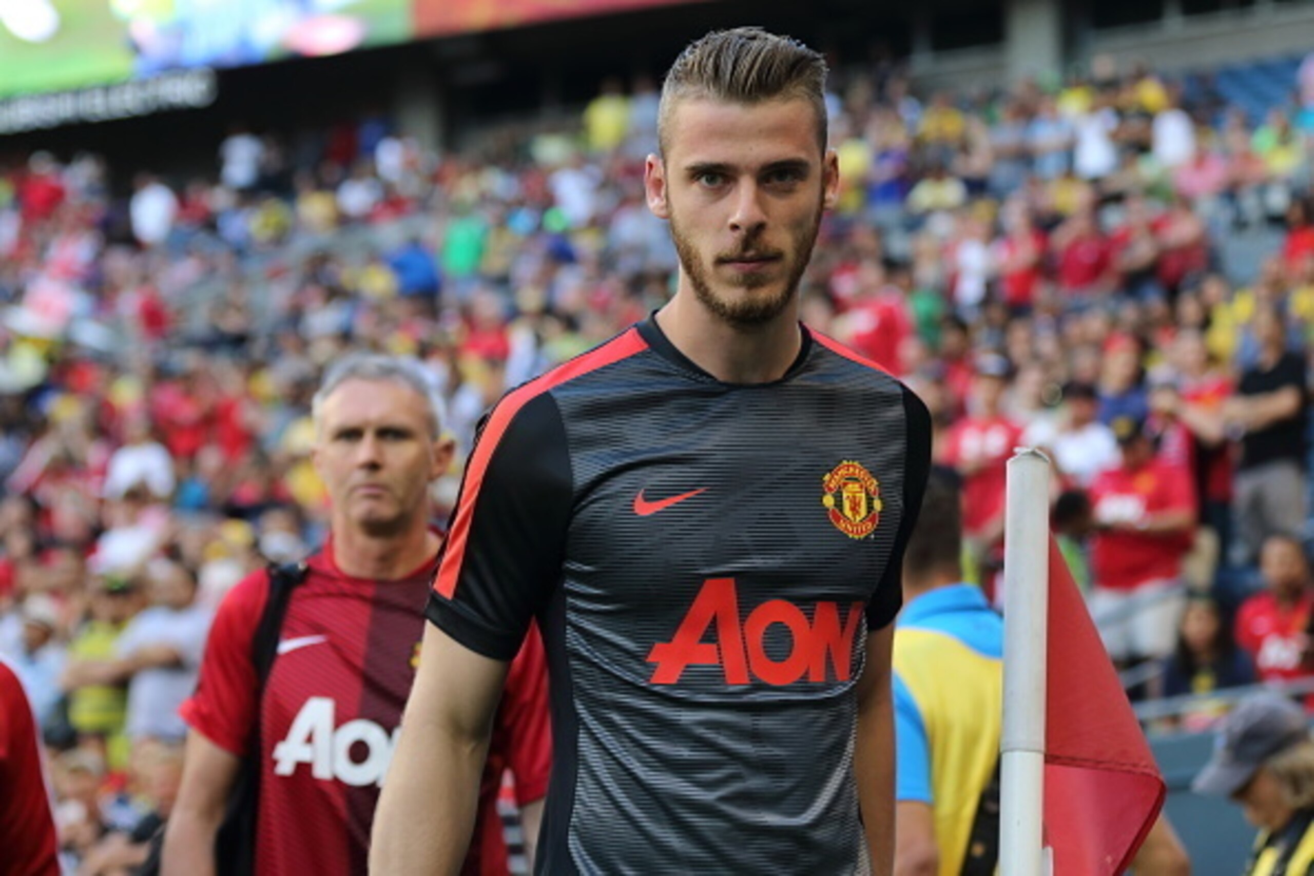 SEATTLE, WA - JULY 17:  Goalkeeper David de Gea of Manchester United during the International Champions Cup 2015 match between Club America and Manchester United  at CenturyLink Field on July 17, 2015 in Seattle, Washington.  (Photo by Matthew Ashton - AM