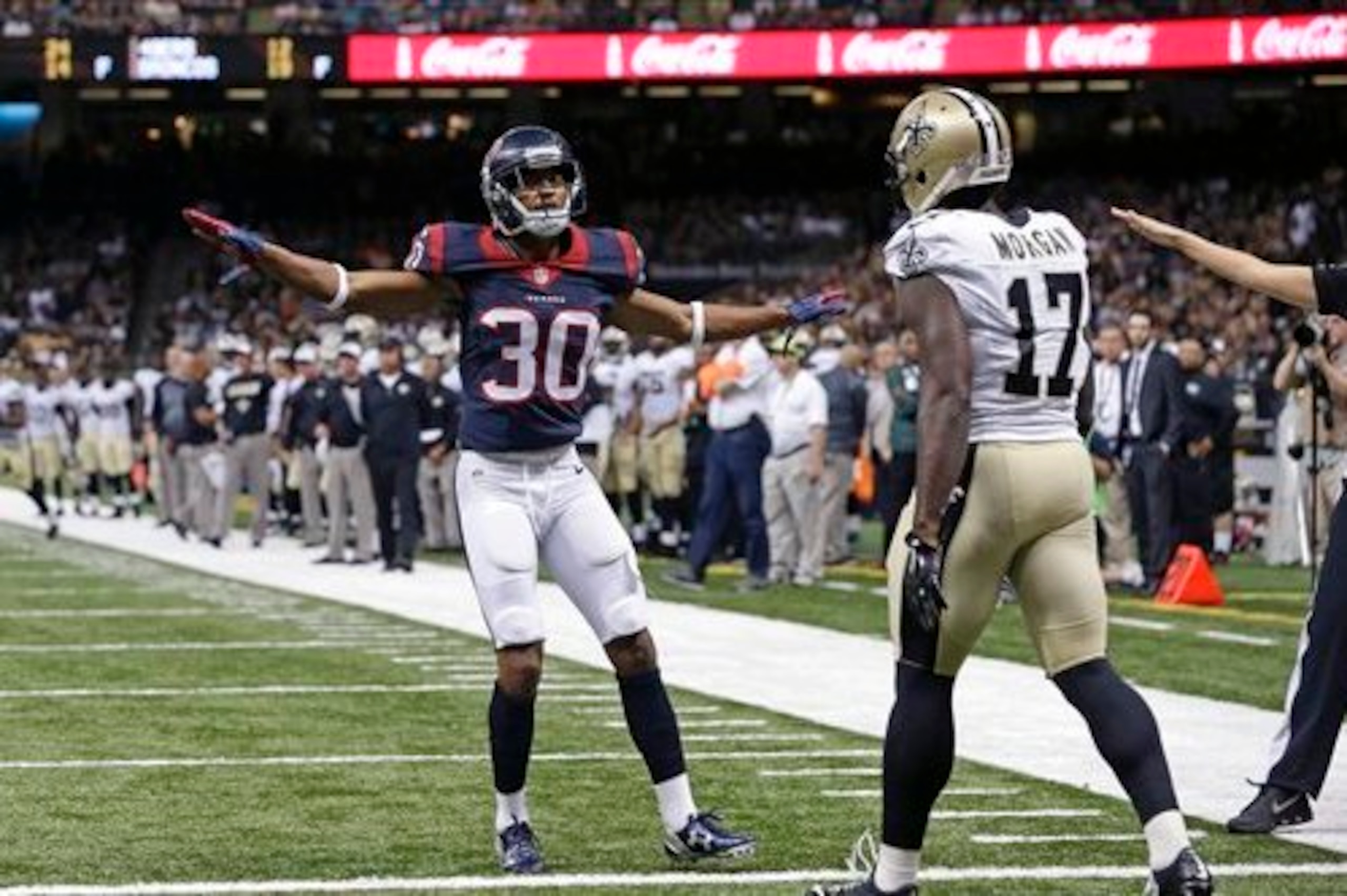 Texans cornerback Kevin Johnson (left) is living up to his first-round billing.