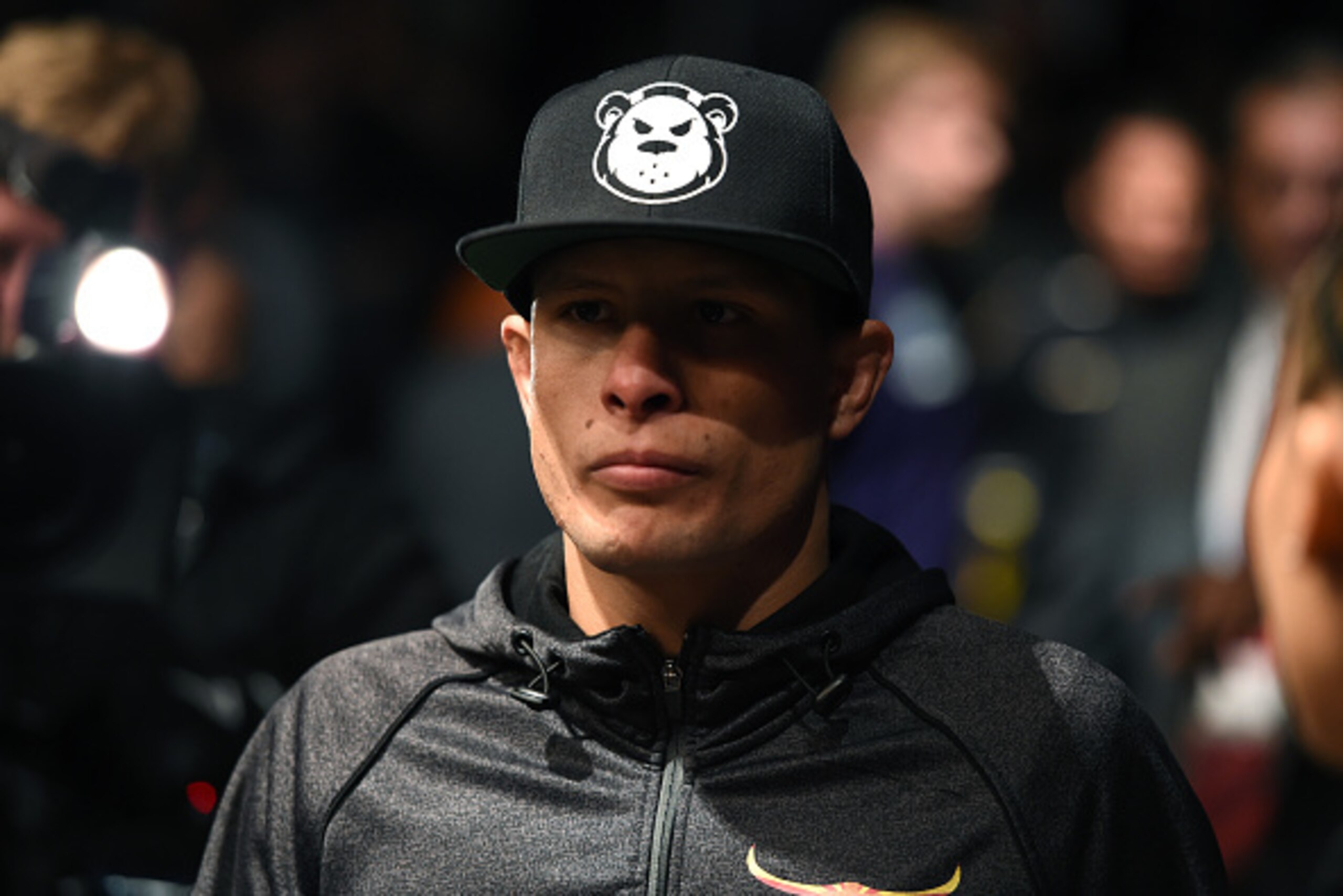 PHOENIX, AZ - DECEMBER 13: Anthony Birchak walks into the arena before facing Ian Entwistle in their bantamweight fight during the UFC Fight Night event at the U.S. Airways Center on December 13, 2014 in Phoenix, Arizona. (Photo by Josh Hedges/Zuffa LLC PHOENIX, AZ - DECEMBER 13: Anthony Birchak walks into the arena before facing Ian Entwistle in their bantamweight fight during the UFC Fight Night event at the U.S. Airways Center on December 13, 2014 in Phoenix, Arizona. (Photo by Josh Hedges/Zuffa LLC
