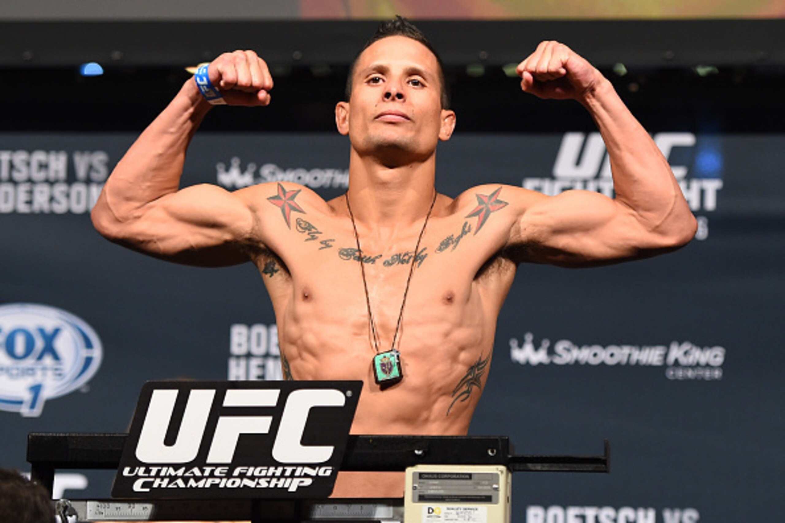 NEW ORLEANS, LA - JUNE 05: Anthony Birchak weighs in during the UFC weigh-in at the Smoothie King Center on June 5, 2015 in New Orleans, Louisiana. (Photo by Josh Hedges/Zuffa LLC/Zuffa LLC via Getty Images) NEW ORLEANS, LA - JUNE 05: Anthony Birchak weighs in during the UFC weigh-in at the Smoothie King Center on June 5, 2015 in New Orleans, Louisiana. (Photo by Josh Hedges/Zuffa LLC/Zuffa LLC via Getty Images)
