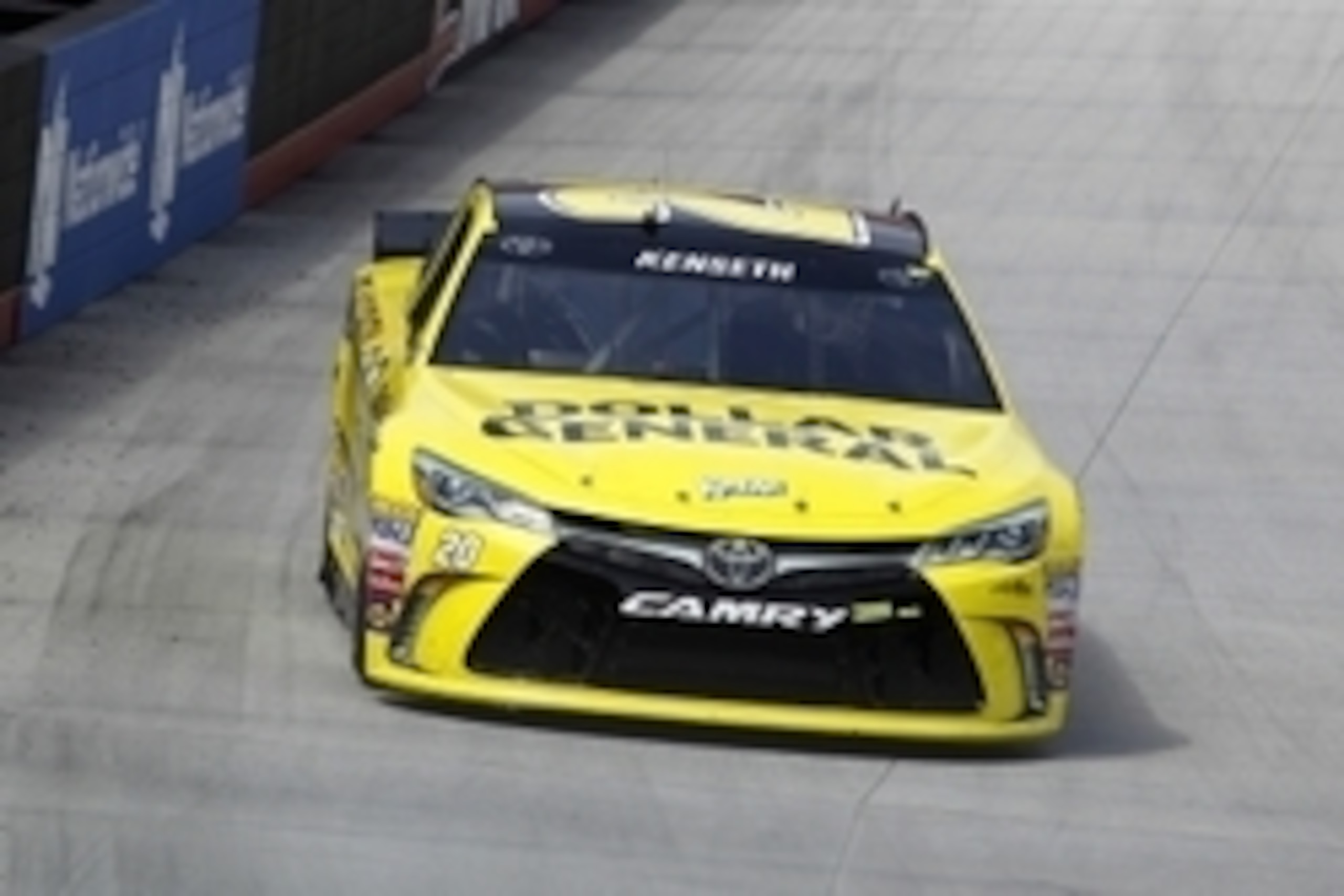Aug 21, 2015; Bristol, TN, USA; Sprint Cup Series driver Matt Kenseth (20) during practice for the Irwin Tools Night Race at Bristol Motor Speedway. Mandatory Credit: Peter Casey-USA TODAY Sports
