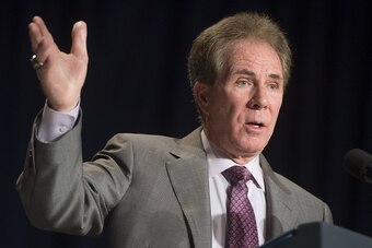 Former NASCAR driver Darrell Waltrip speaks during the National Prayer Breakfast in Washington, DC, February 5, 2015. AFP PHOTO / SAUL LOEB        (Photo credit should read SAUL LOEB/AFP/Getty Images)