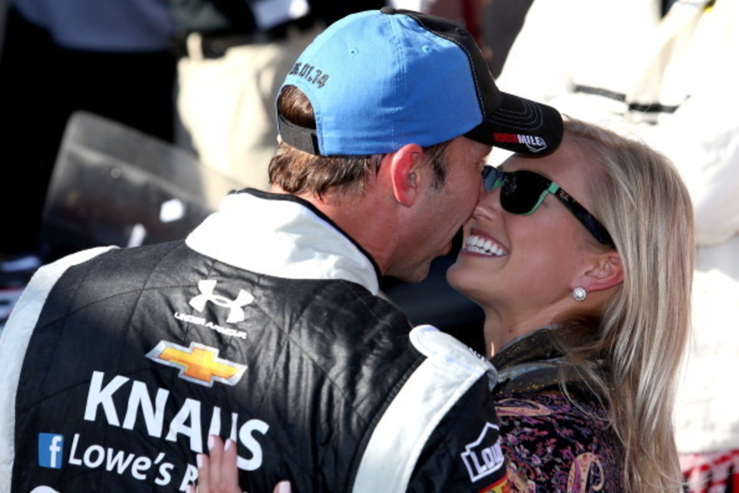 DOVER, DE - JUNE 01: Chad Knaus, crew chief of the #48 Lowe's/Kobalt Tools Chevrolet, celebrates with girlfriend Brooke Werner in Victory Lane after winning the NASCAR Sprint Cup Series FedEx 400 Benefiting Autism Speaks at Dover International Speedway o DOVER, DE - JUNE 01: Chad Knaus, crew chief of the #48 Lowe's/Kobalt Tools Chevrolet, celebrates with girlfriend Brooke Werner in Victory Lane after winning the NASCAR Sprint Cup Series FedEx 400 Benefiting Autism Speaks at Dover International Speedway o